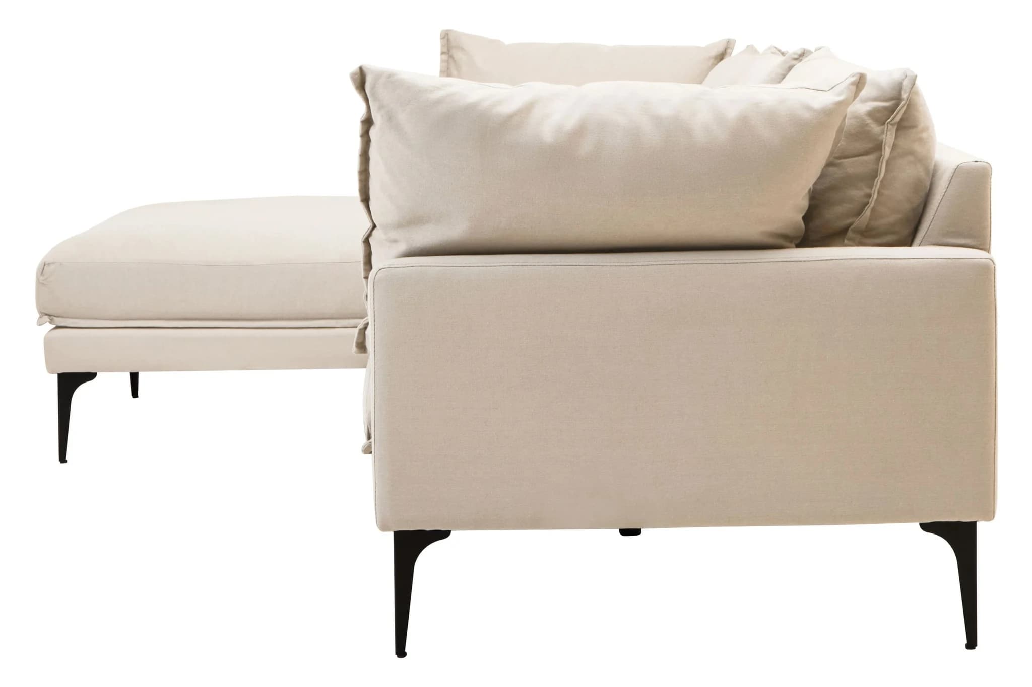 Troyes Cream Three Seat Left Chaise Sofa - Seating, photo 4 of 8