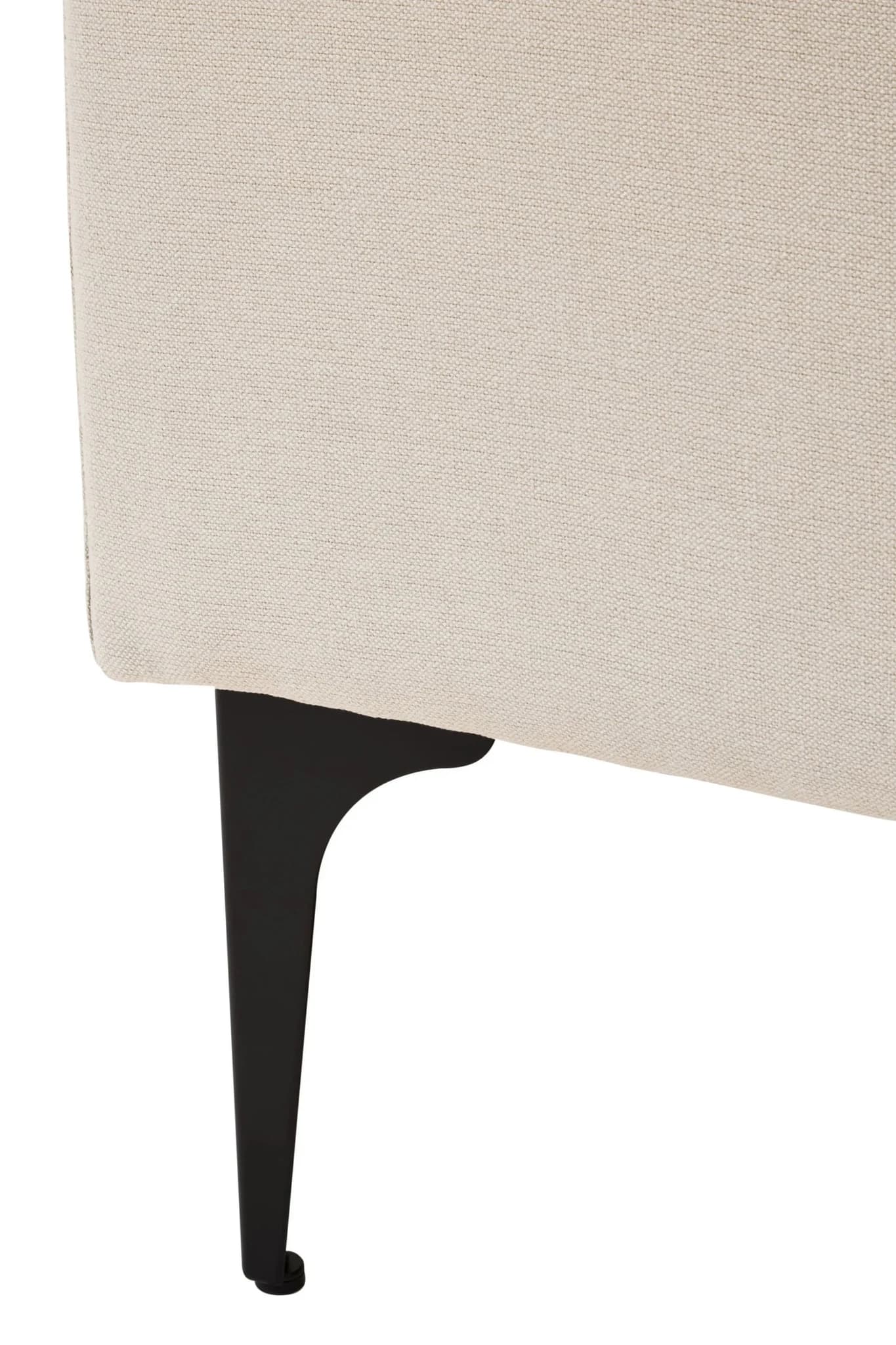 Troyes Cream Three Seat Left Chaise Sofa - Seating, photo 6 of 8