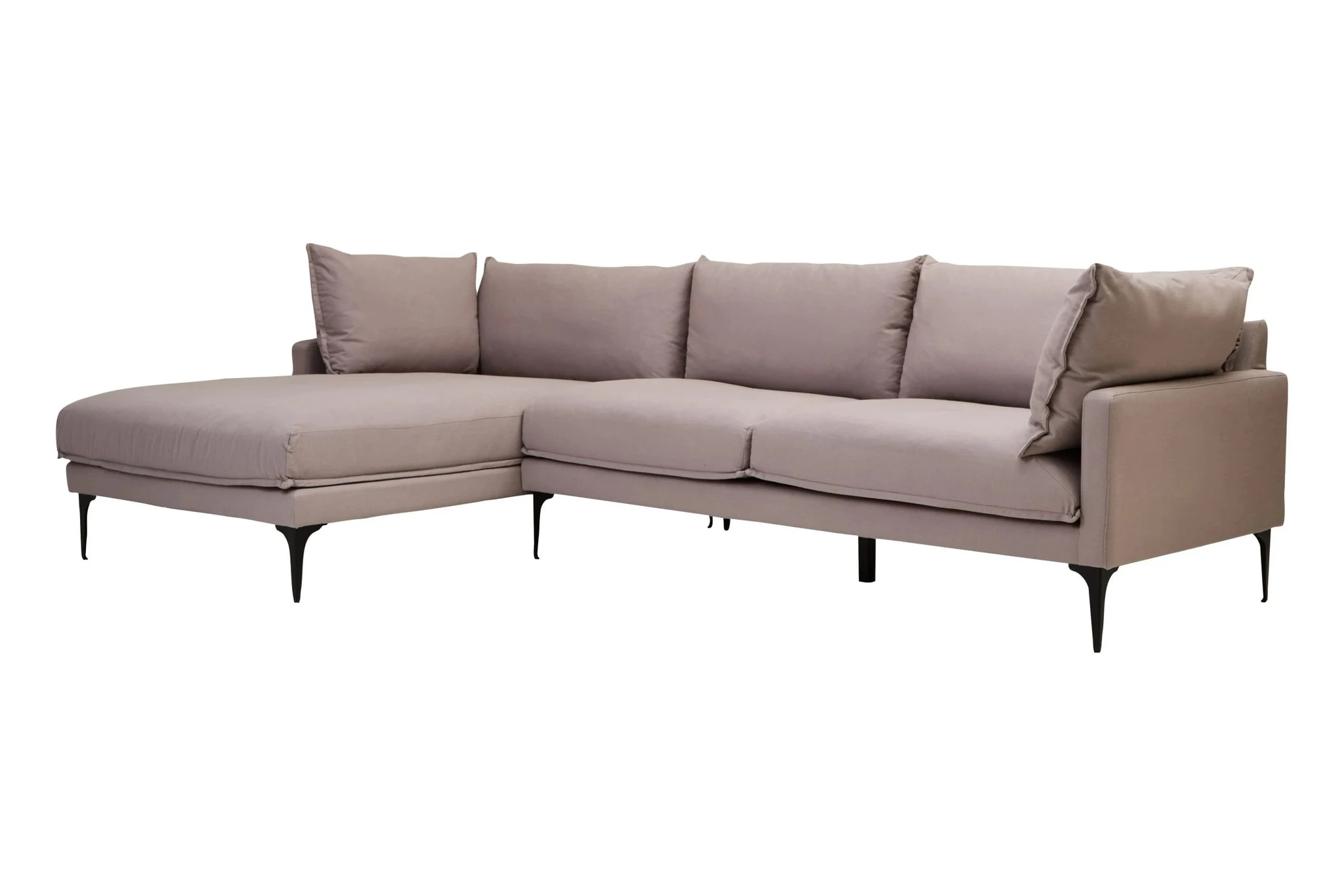 Troyes Grey Three Seat Left Chaise Sofa - Seating, photo 5 of 8