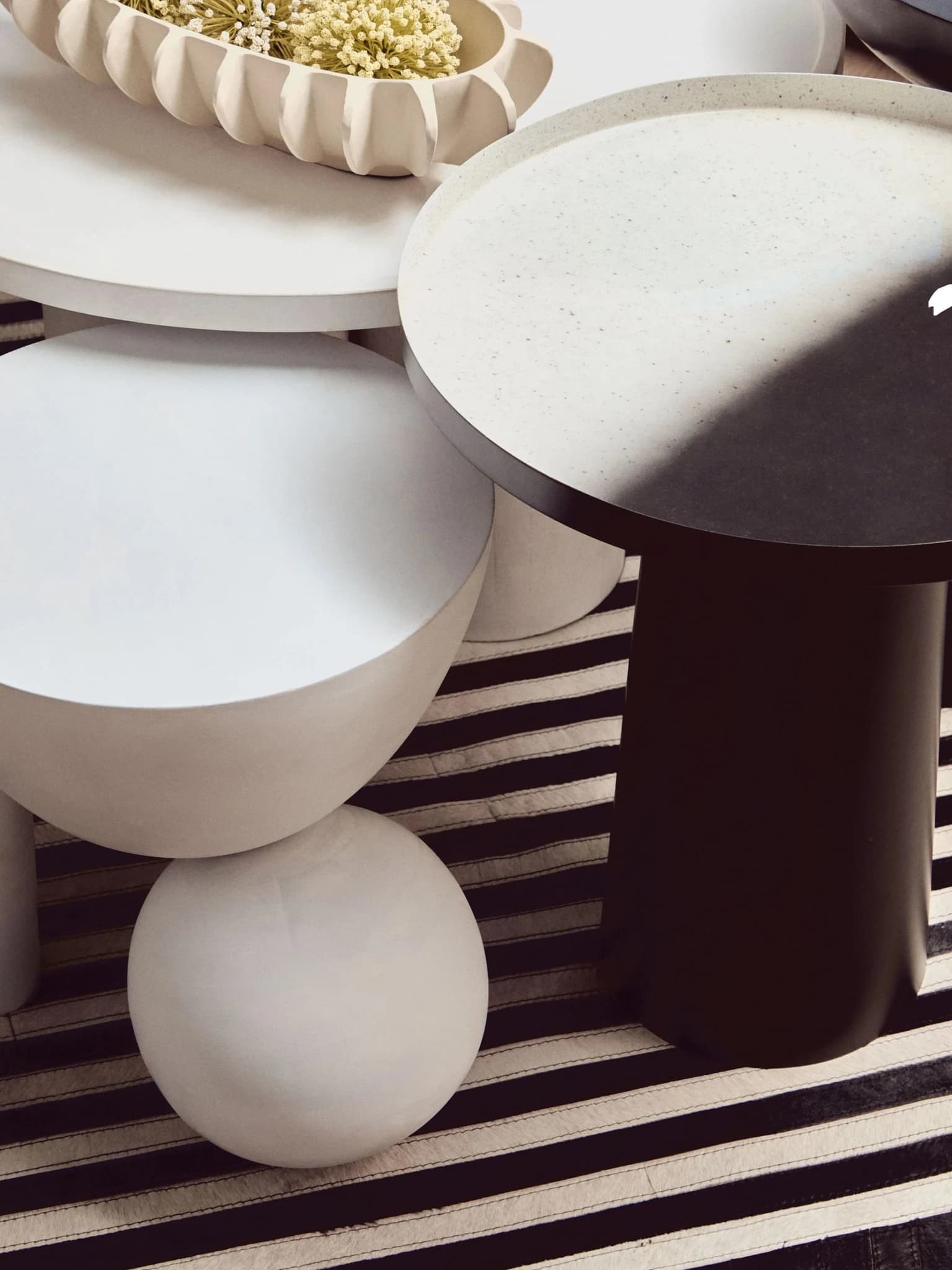 Walsa Whitewash Mango Wood Column Detail Coffee Table - Tables, photo 4 of 8