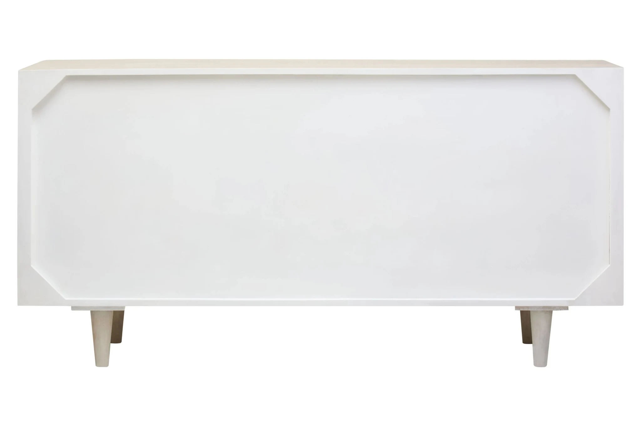 Sita Four Door Whitewash Mango Wood Abstract Sideboard - Bookcases & shelving, photo 7 of 8