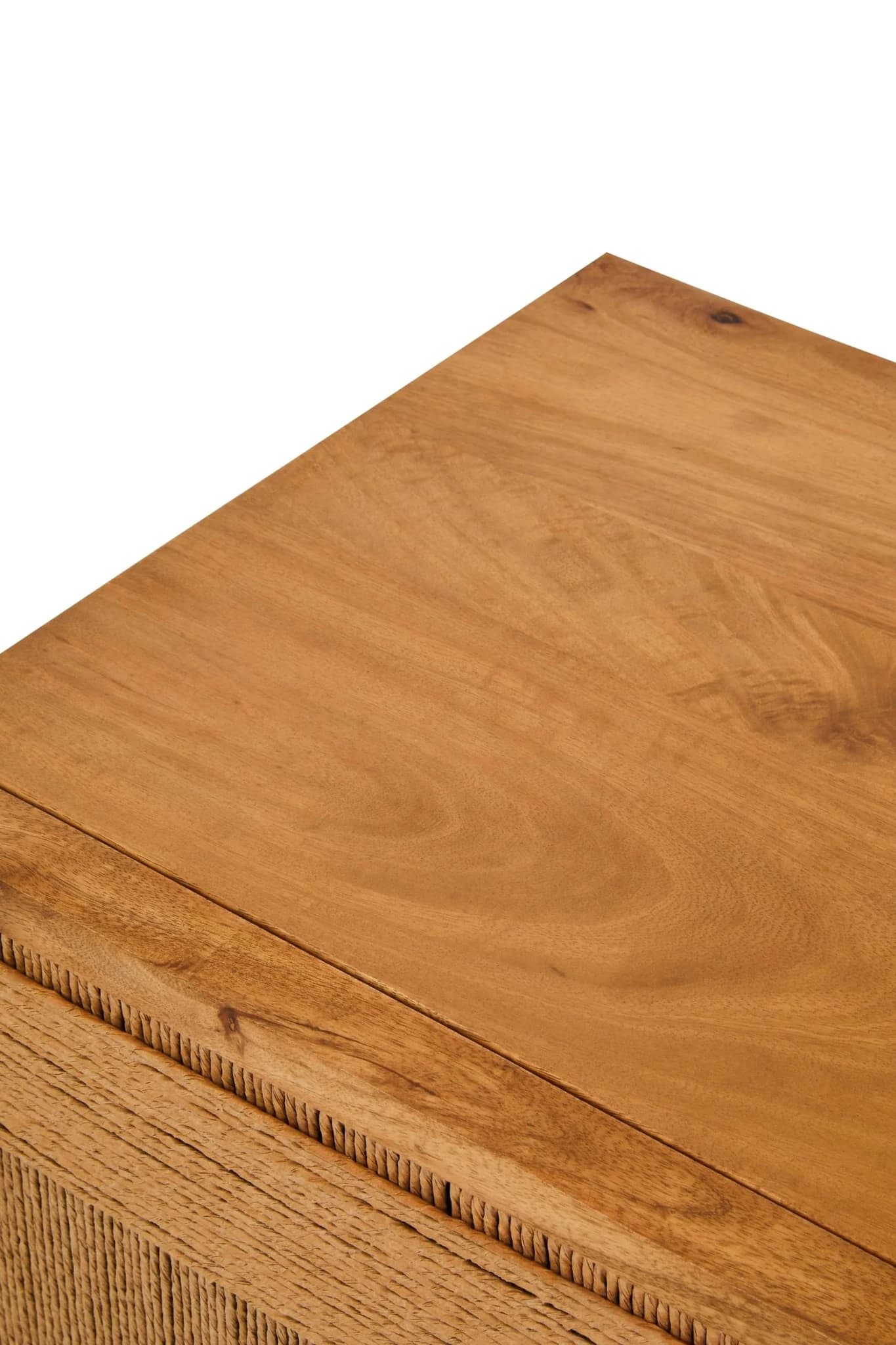 Teora Mango Wood Paper Rope Detail Four Door Sideboard - Bookcases & shelving, photo 8 of 8