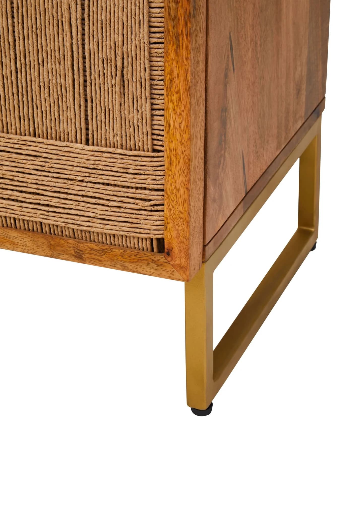Teora Mango Wood Paper Rope Detail Four Door Sideboard - Bookcases & shelving, photo 7 of 8
