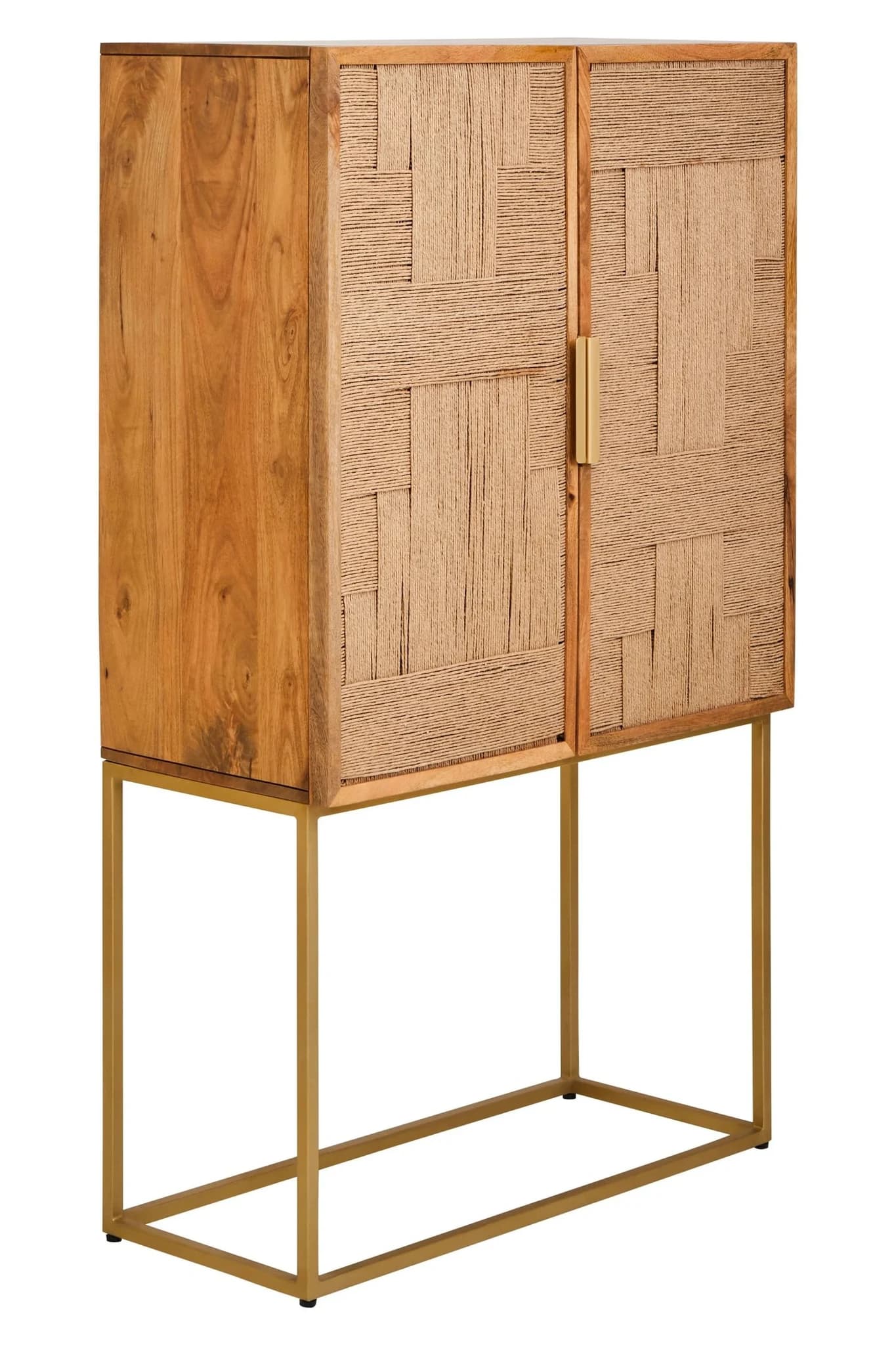 Teora Paper Rope Detail Two Door Mango Wood Cabinet - Bookcases & shelving, photo 8 of 8