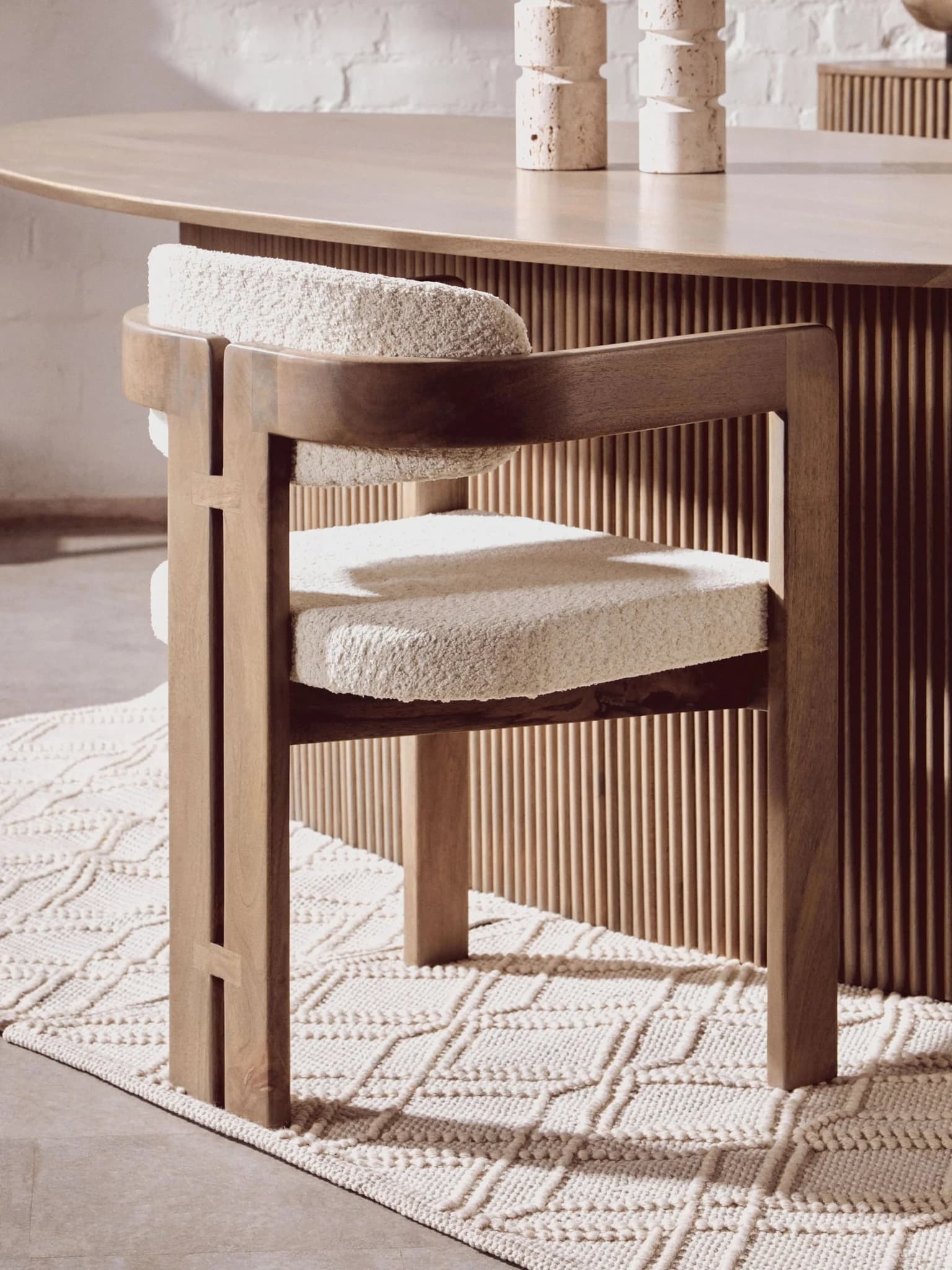 Torello Grey Mango Wood Oval Dining Table - Tables, photo 7 of 8