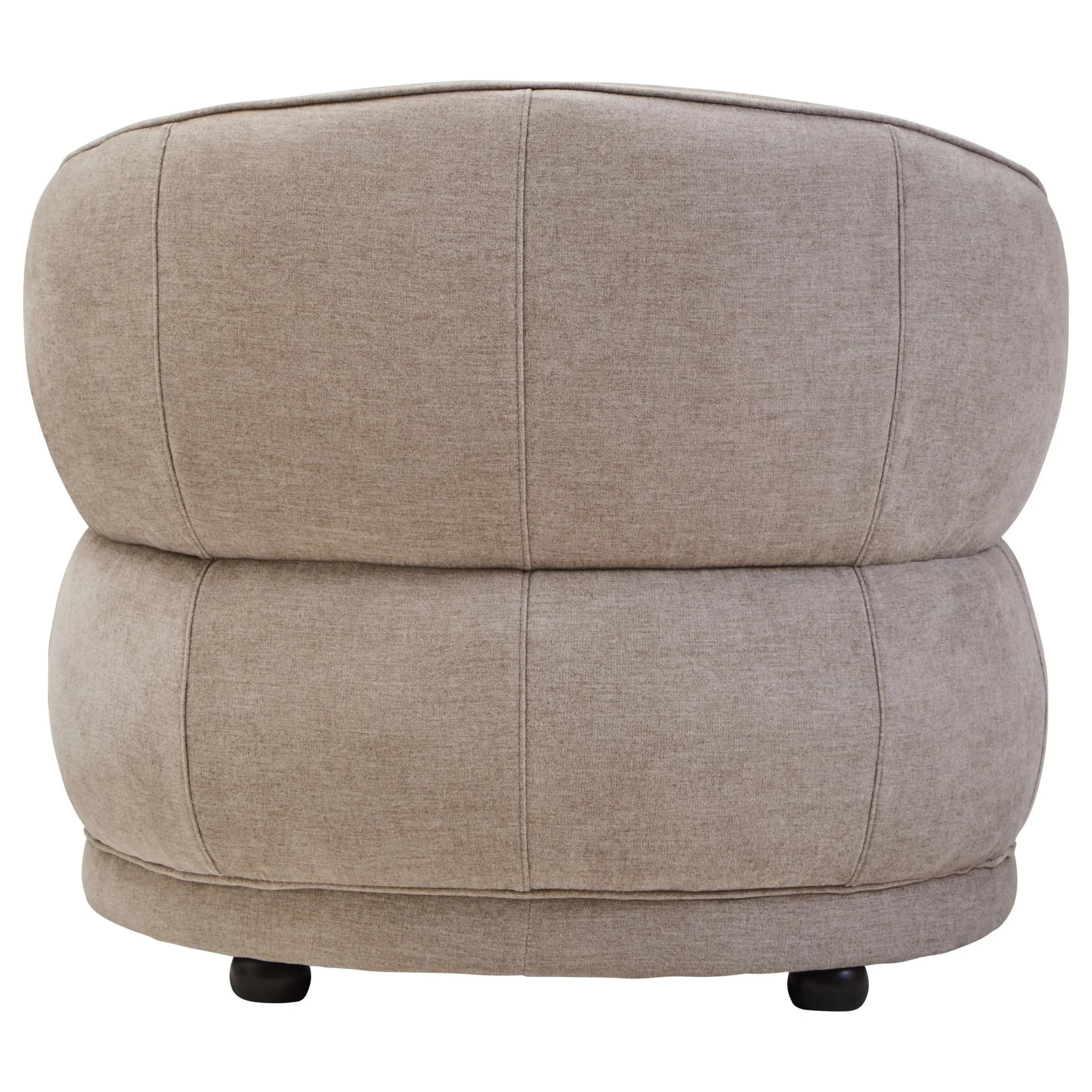 Daphne Taupe Chenille Effect Curved Chair - Seating, photo 8 of 8