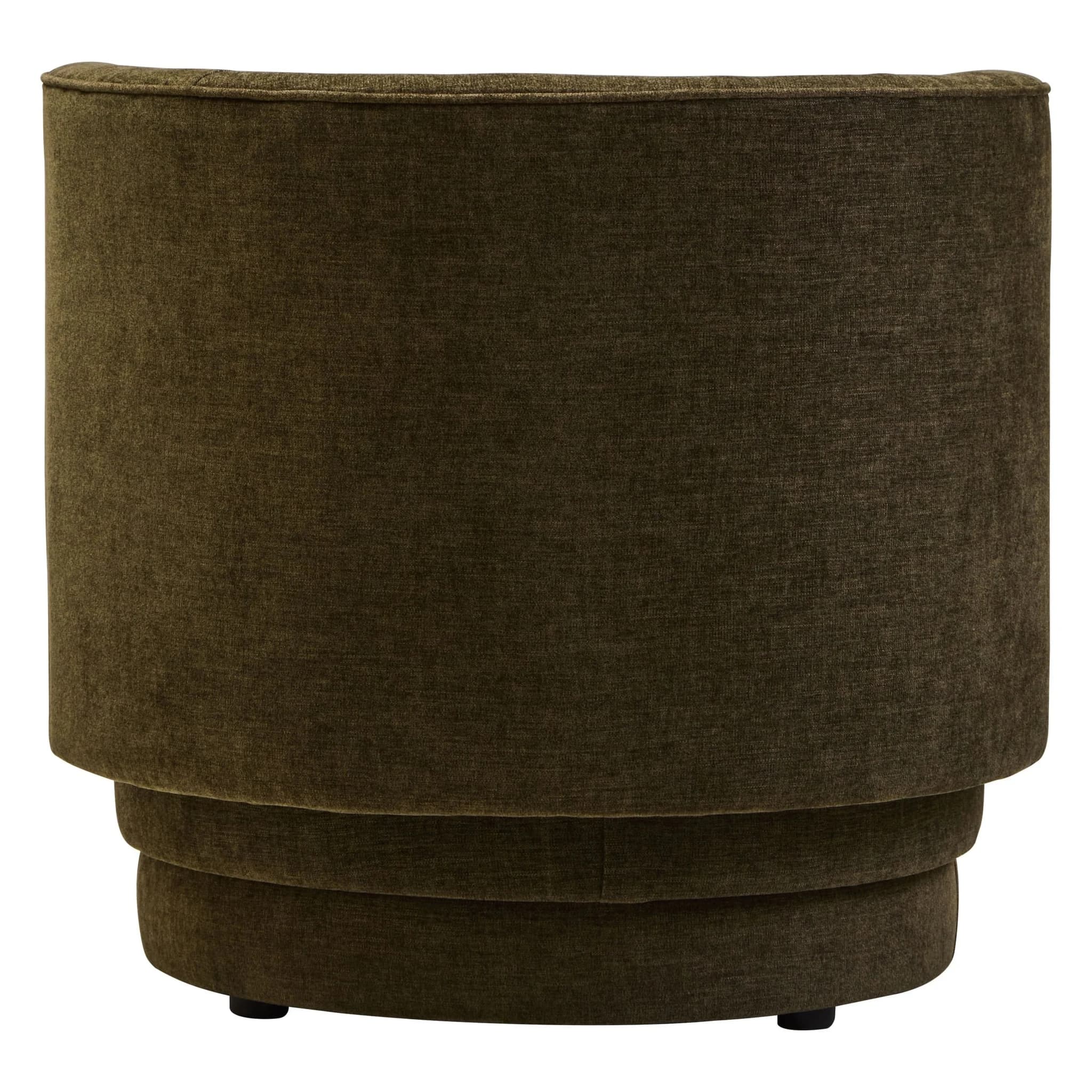 Drake Forest Green Chenille Effect Curved Chair - Seating, photo 7 of 8