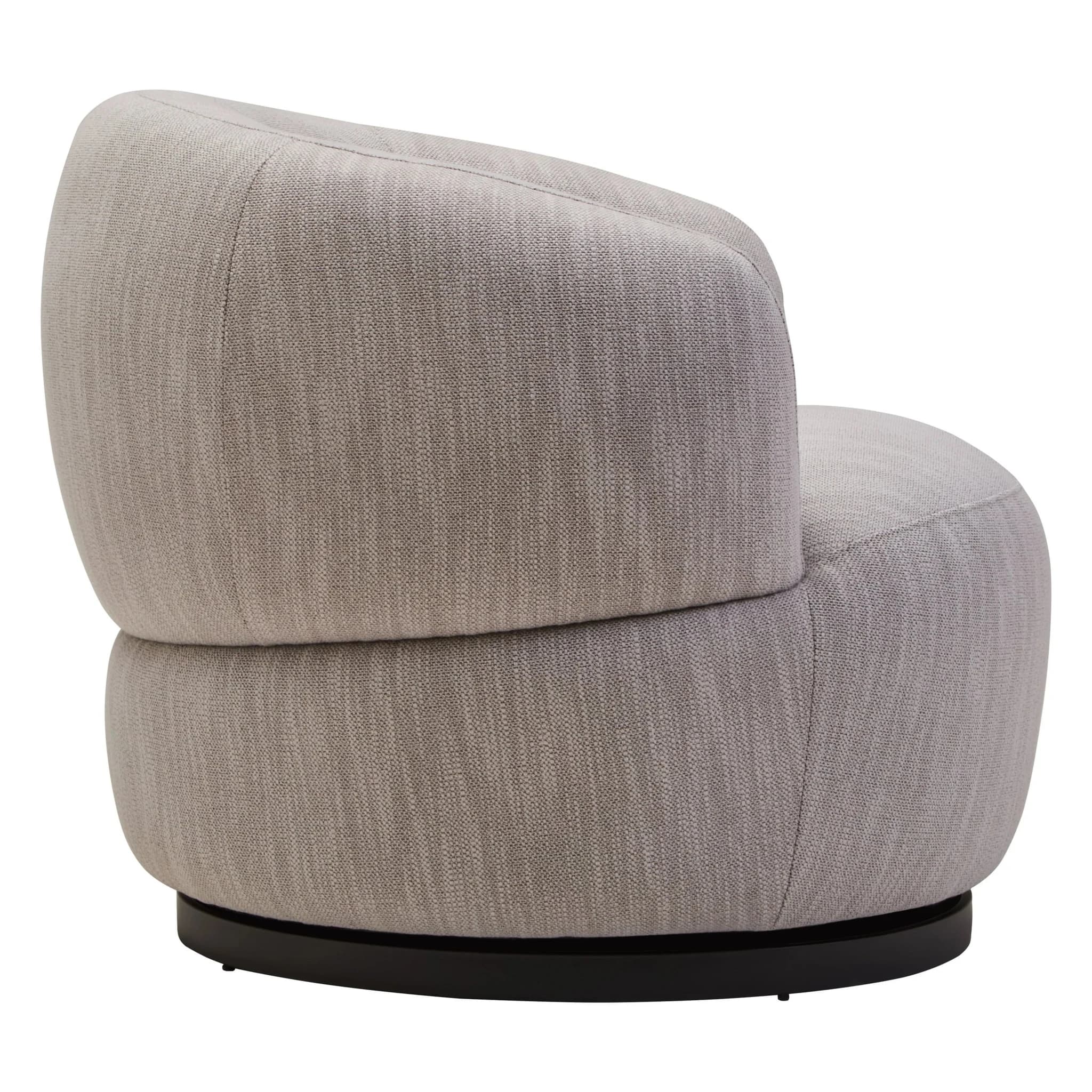 Bordo Textured Grey Curved Swivel Chair - Seating, photo 8 of 8