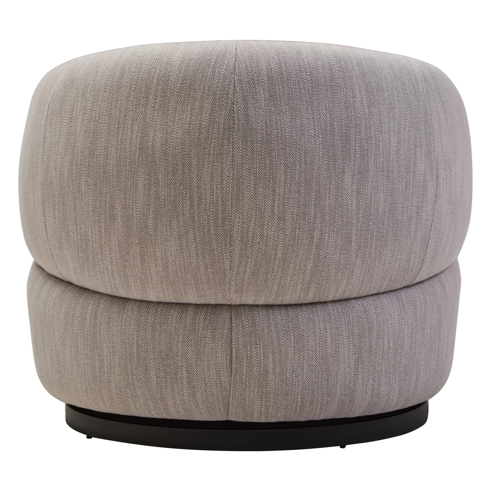 Bordo Textured Grey Curved Swivel Chair - Seating, photo 7 of 8