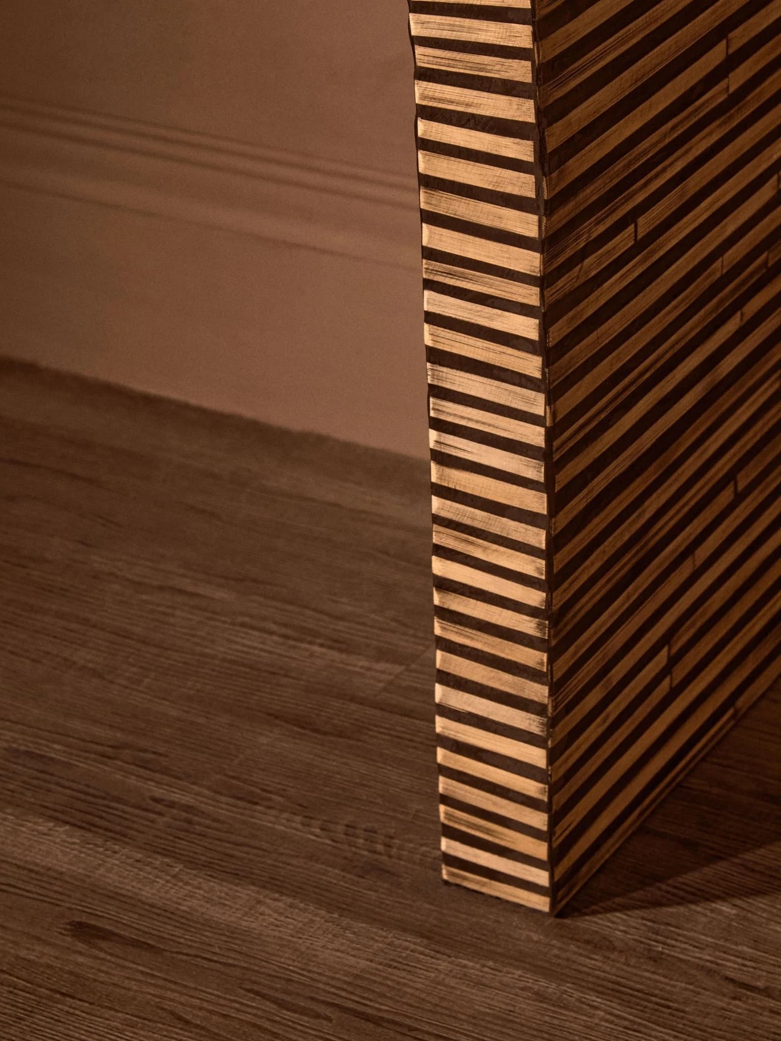 Bambusa Black Bamboo Inlay Curved Console Table - Tables, photo 3 of 8