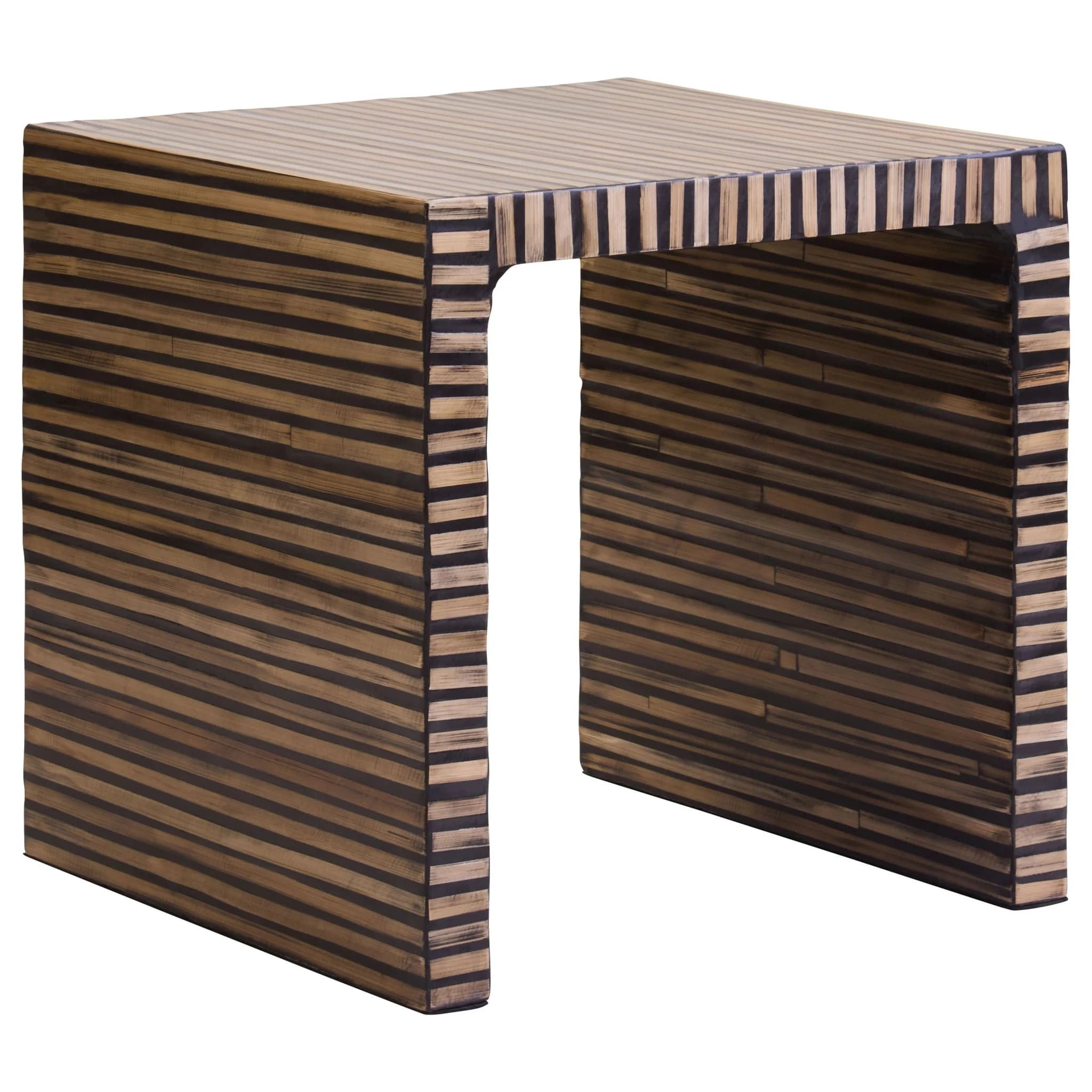 Bambusa Black Bamboo Inlay Side Table - Tables, photo 7 of 8