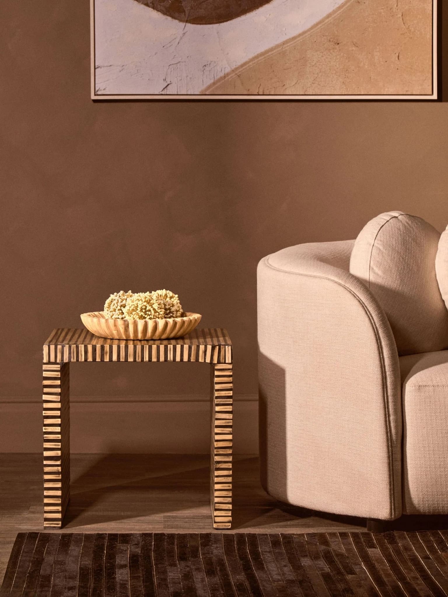 Bambusa Black Bamboo Inlay Side Table - Tables, photo 5 of 8