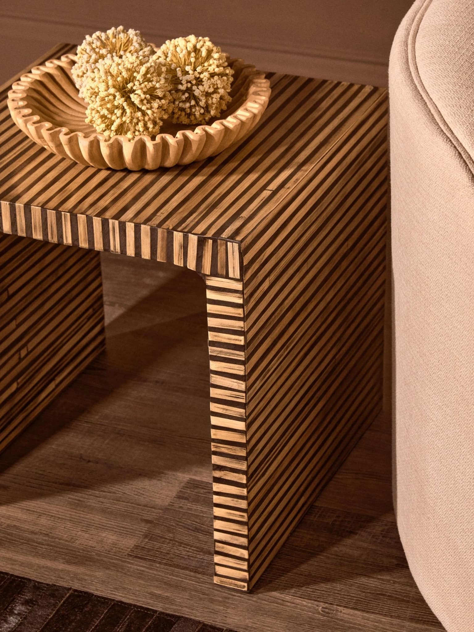 Bambusa Black Bamboo Inlay Side Table - Tables, photo 4 of 8
