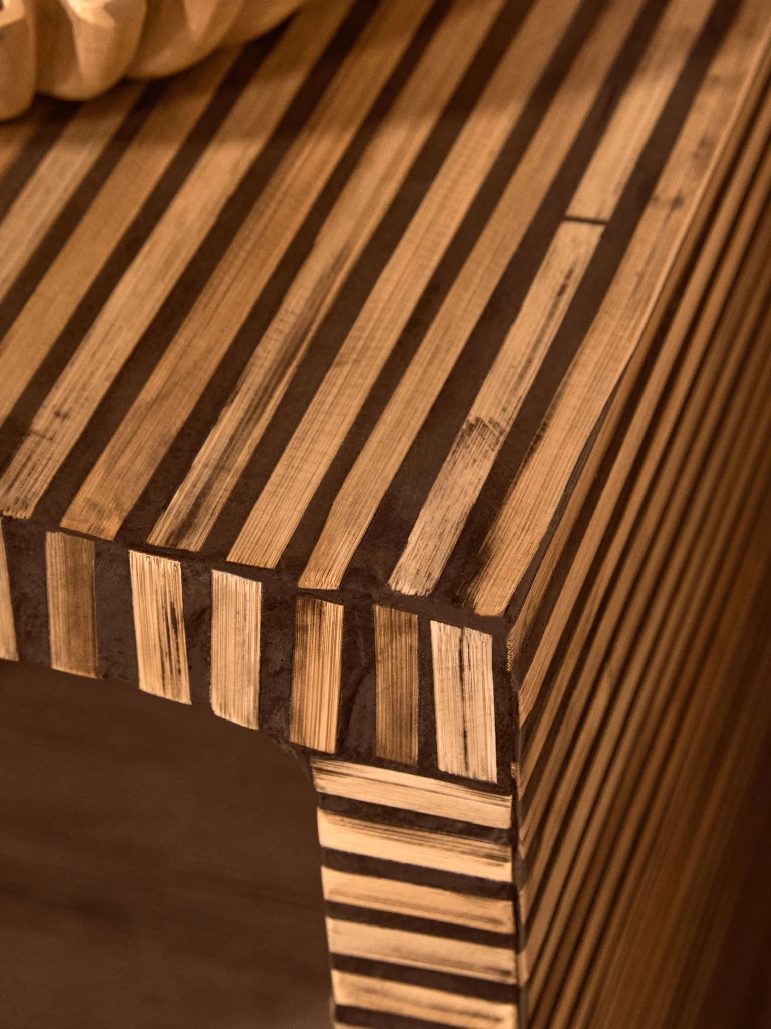 Bambusa Black Bamboo Inlay Side Table - Tables, photo 2 of 8