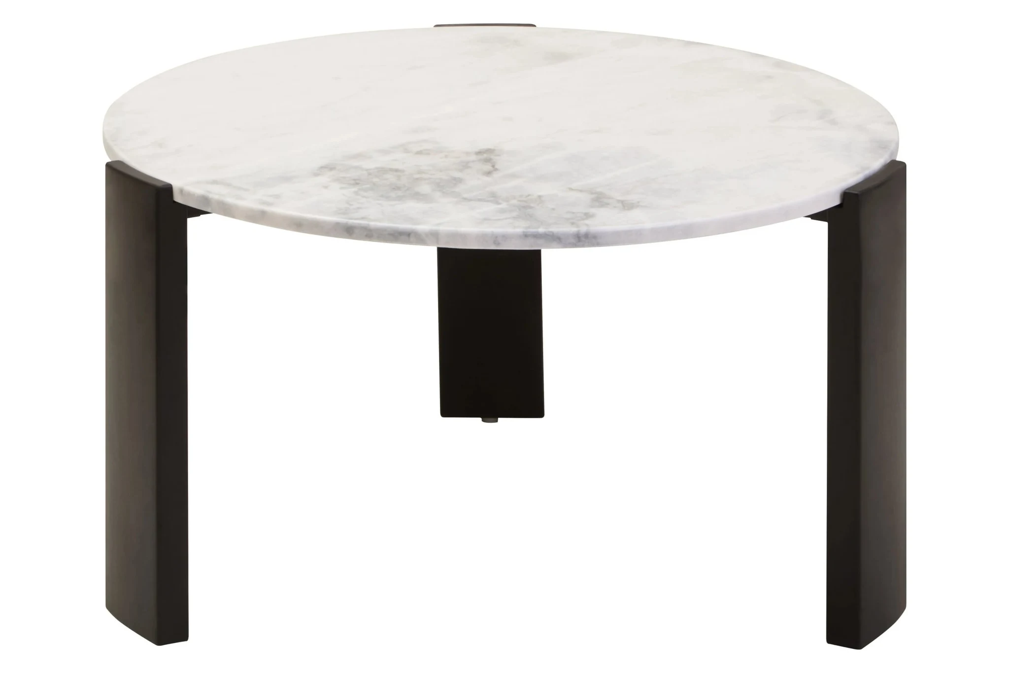 Palermo White Marble and Black Acacia Wood Large Coffee Table - Tables, photo 7 of 8