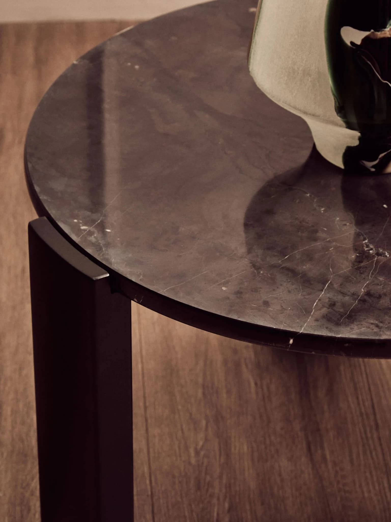 Palermo Black Marble and Acacia Wood Small Coffee Table - Tables, photo 6 of 8
