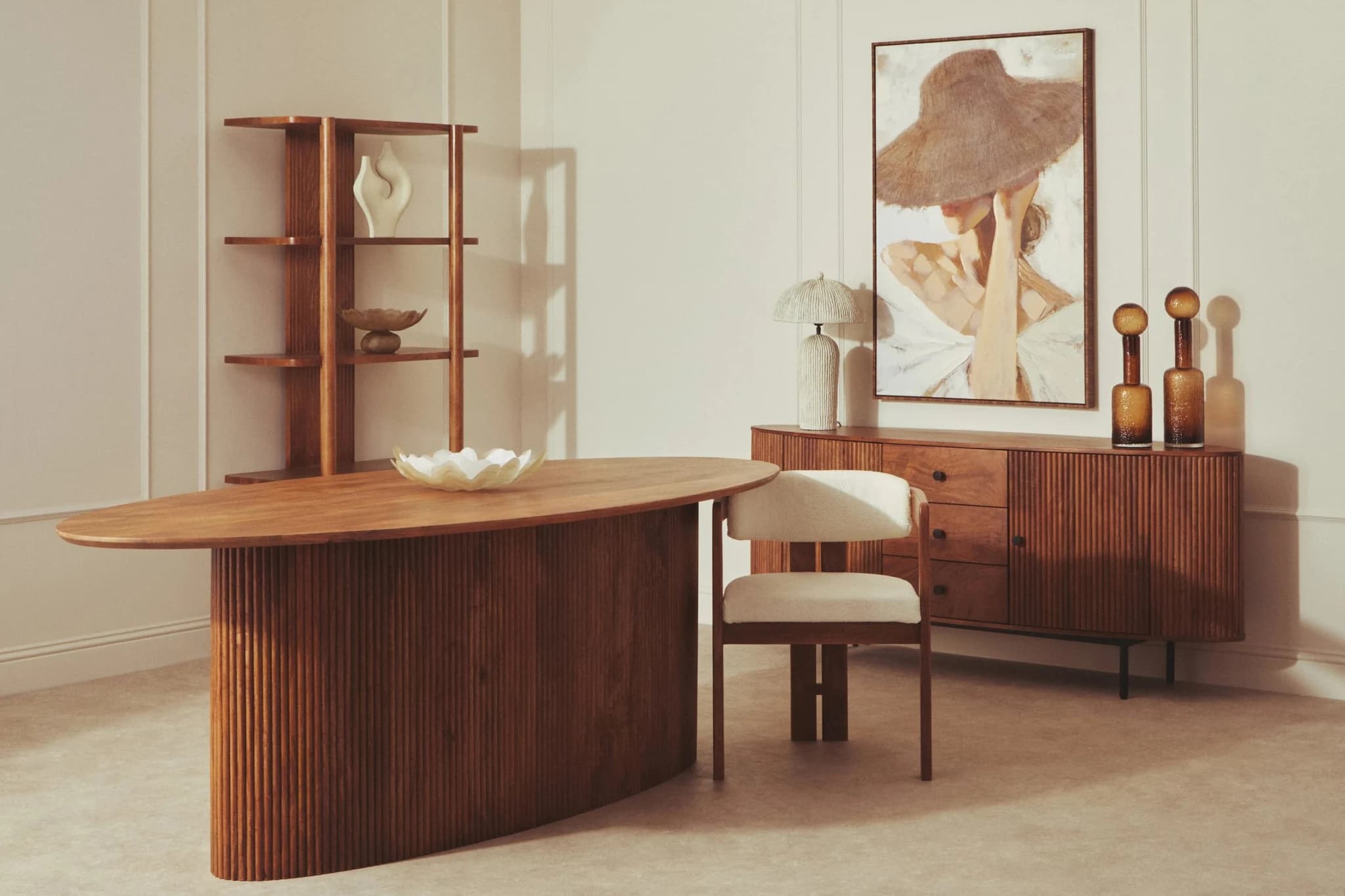 Torello Mango Wood Oval Dining Table - Tables, photo 7 of 8