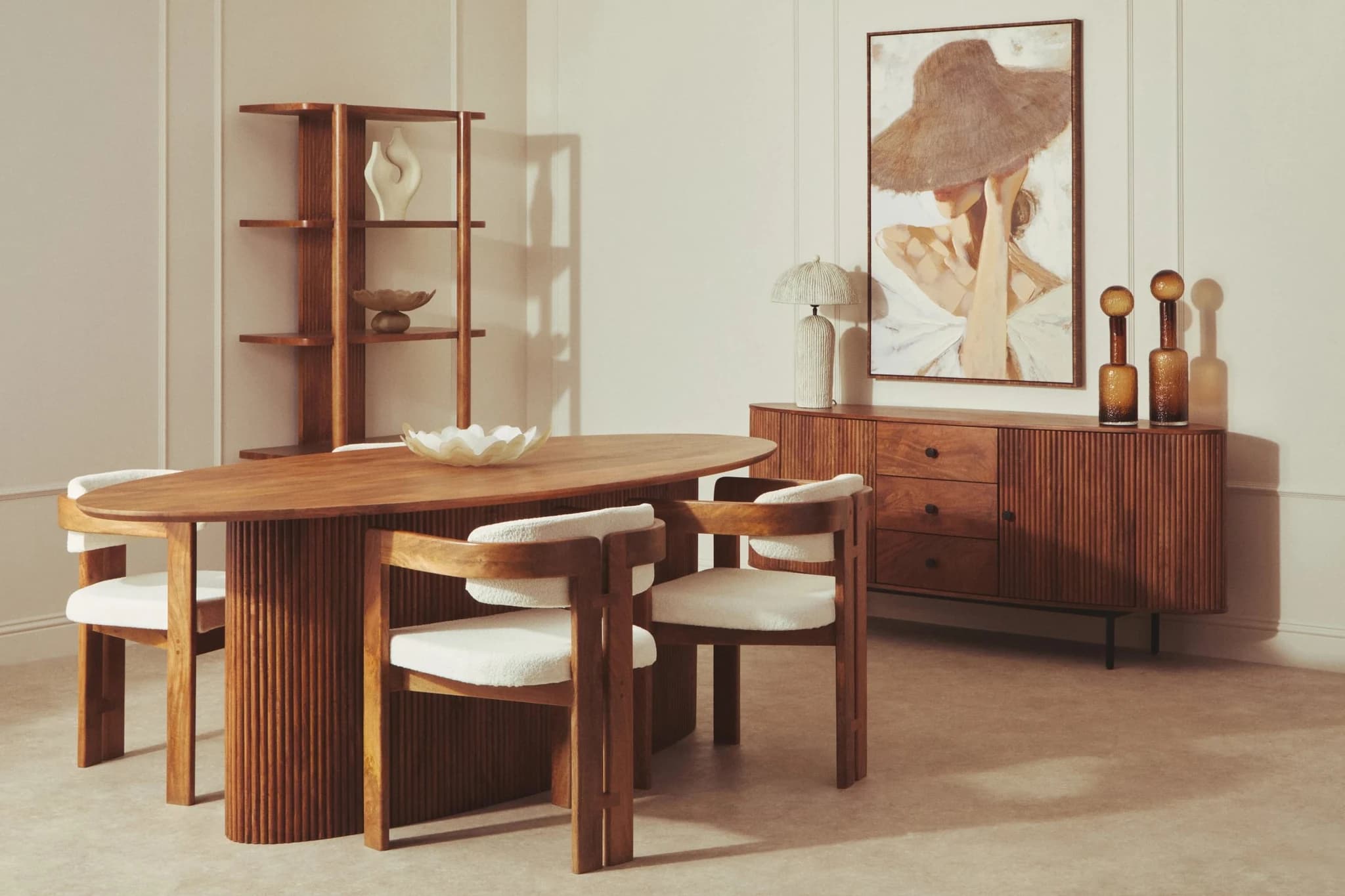 Torello Mango Wood Oval Dining Table - Tables, photo 6 of 8
