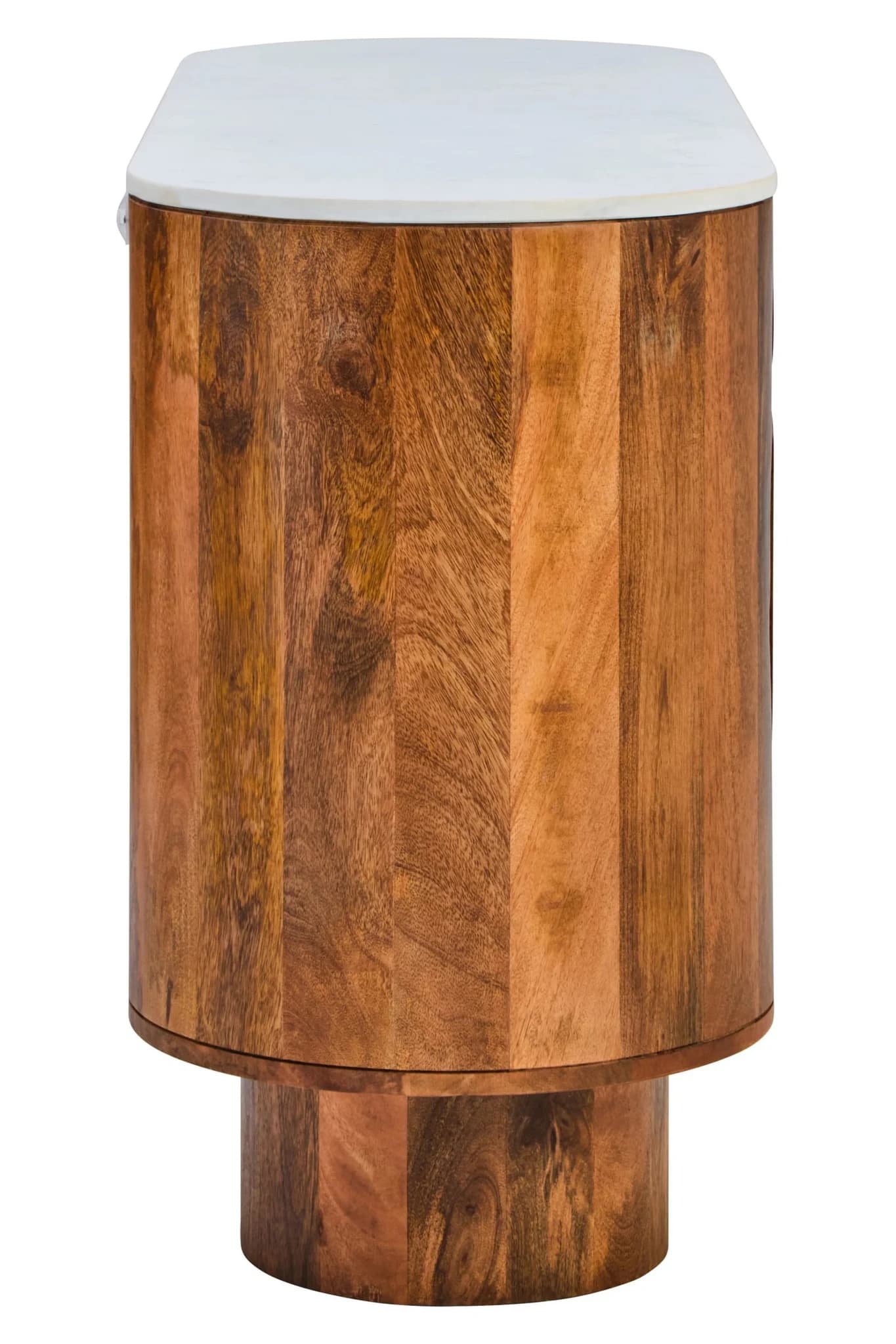 Torcino Marble and Carved Mango Wood Two Door Sideboard - Bookcases & shelving, photo 3 of 8