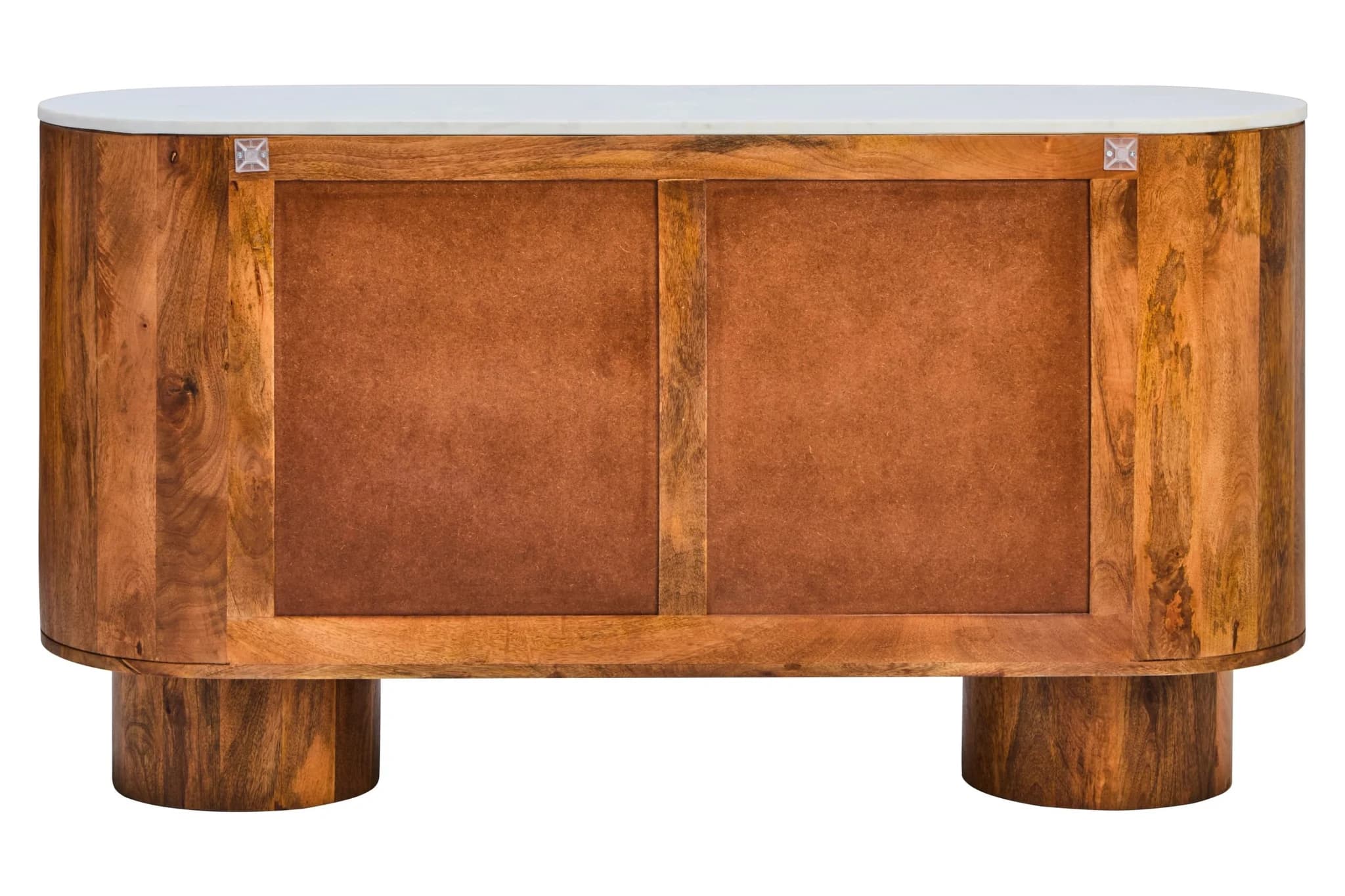 Torcino Marble and Carved Mango Wood Two Door Sideboard - Bookcases & shelving, photo 2 of 8