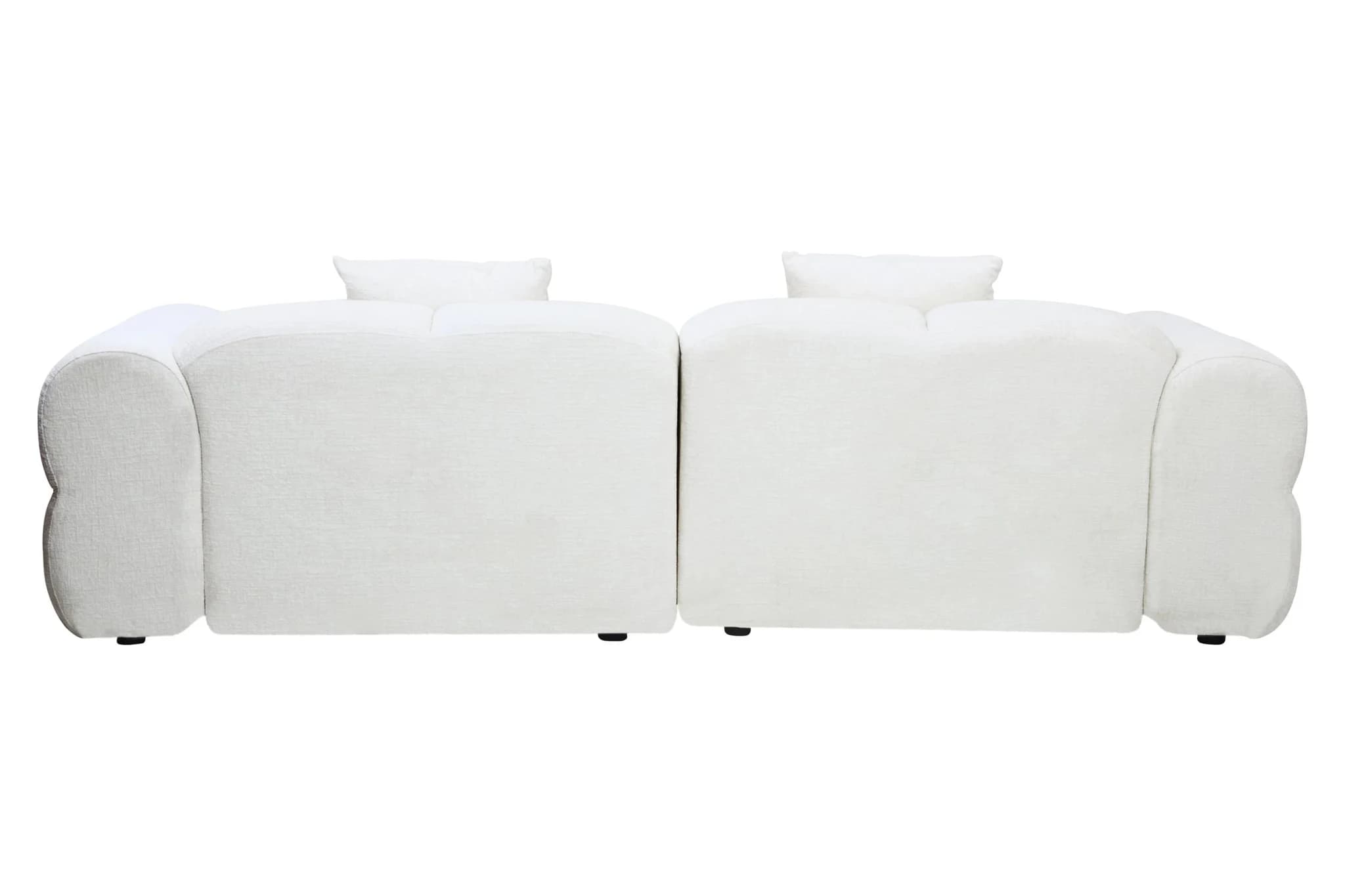 Anglet Cream Textured Fabric Large 3 Seater Sofa - Seating, photo 2 of 8