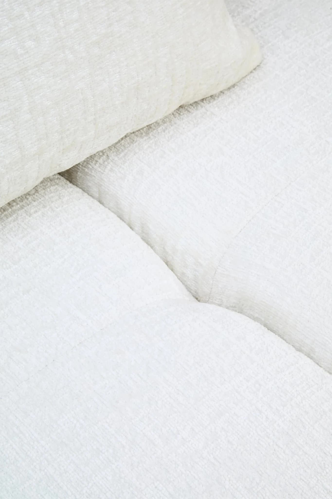 Anglet Cream Textured Fabric Large 3 Seater Sofa - Seating, photo 6 of 8