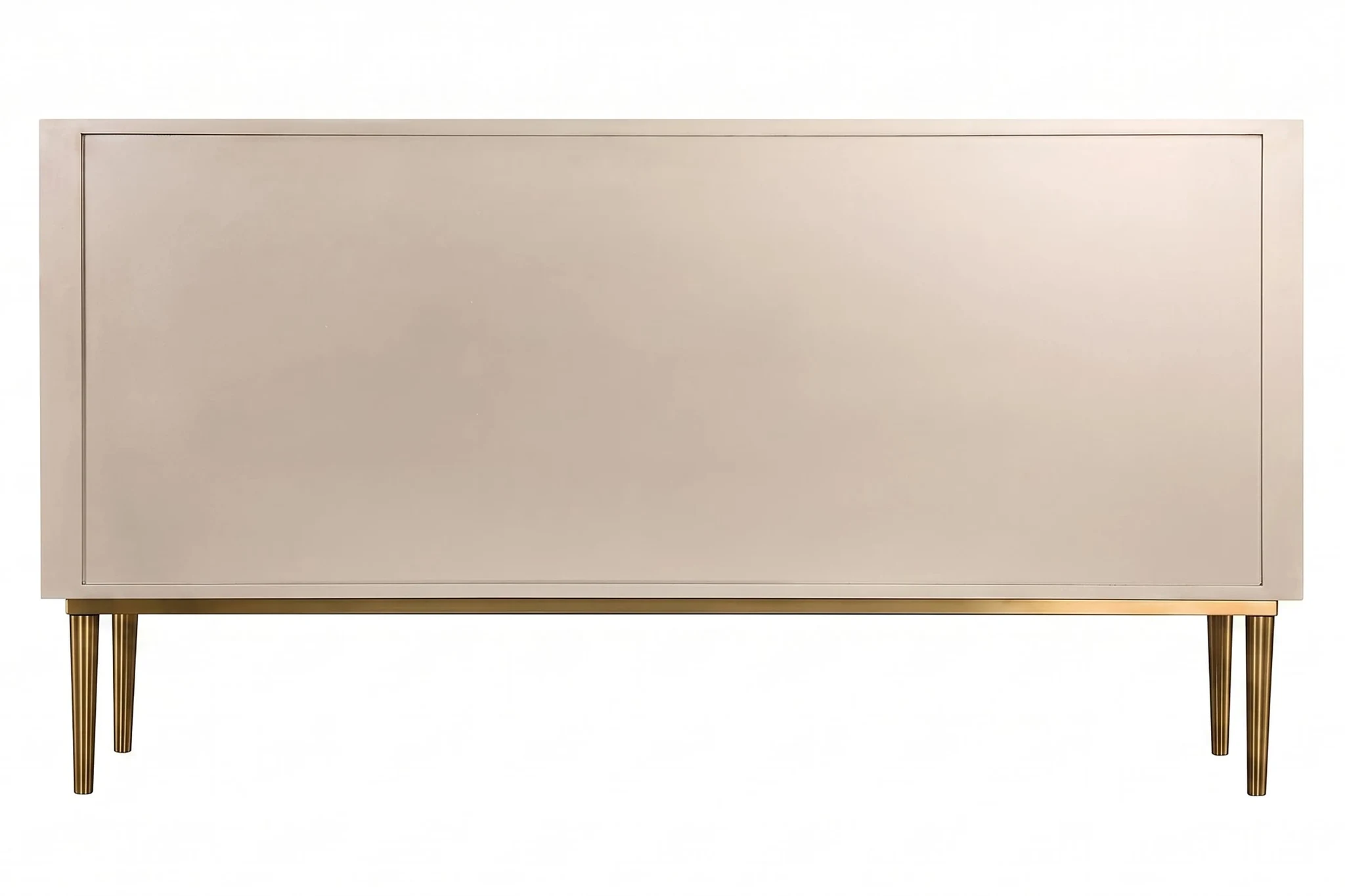 Dusino Champagne Gold Finish Three Door Flute Detail Sideboard - Bookcases & shelving, photo 2 of 5