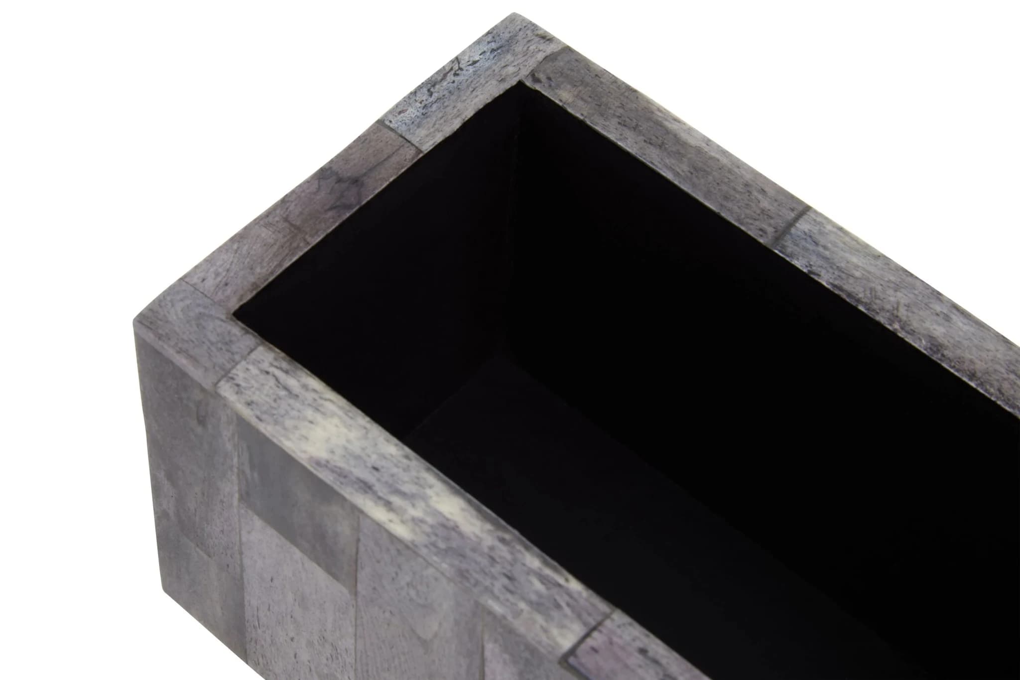 Churchill Games Grey Bone Domino Set with Black Dominoes - Decorative, photo 8 of 8
