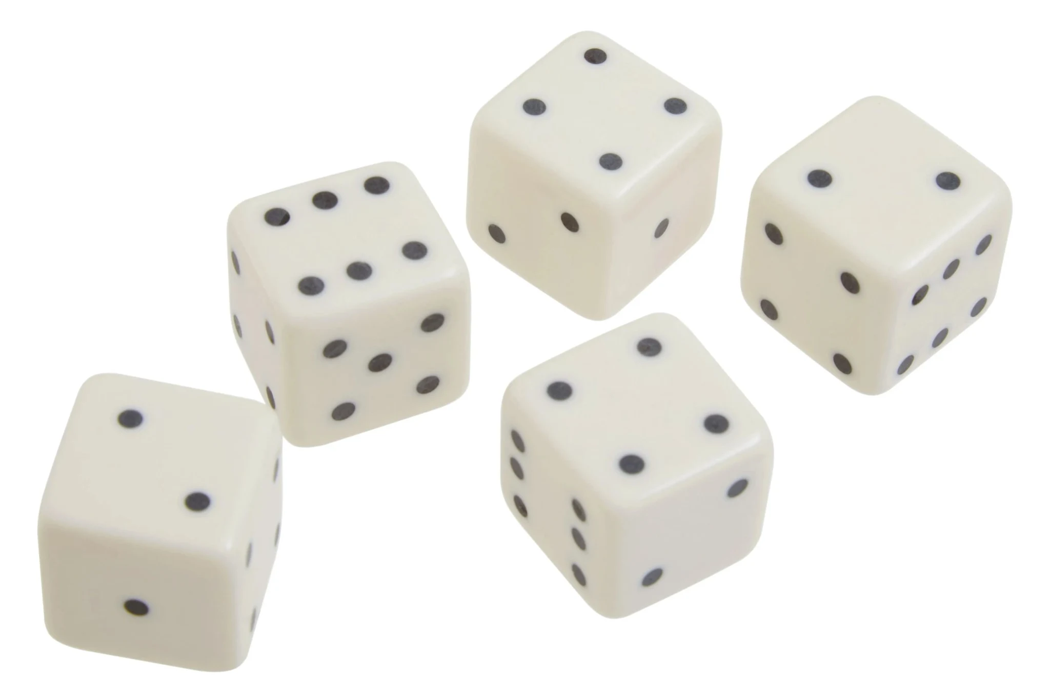 Churchill Games White and Gold Dice Box with Five White Dice - Decorative, photo 4 of 5