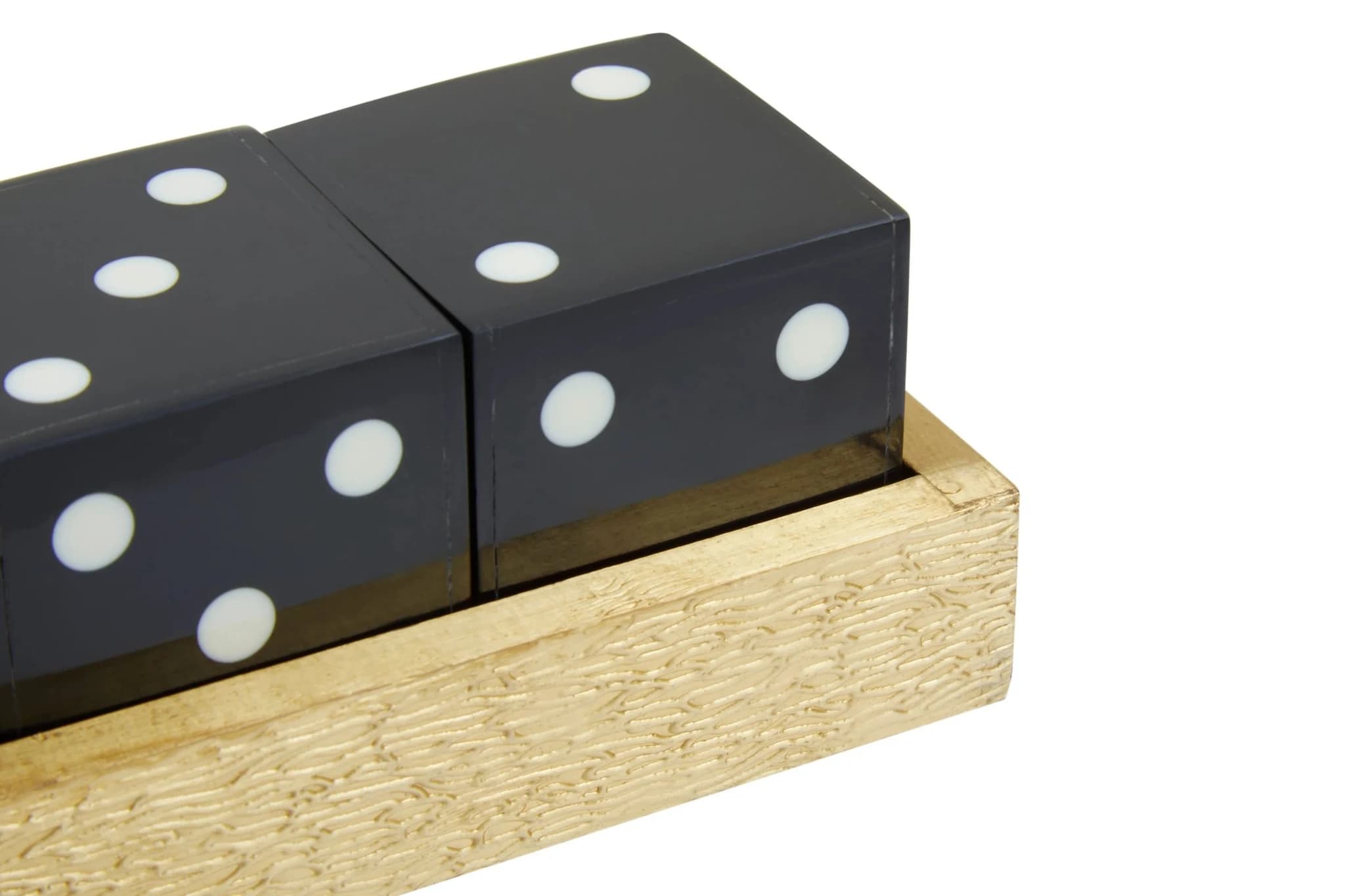Churchill Games Gold Dice Set with 5 Black Dice - Decorative, photo 3 of 4