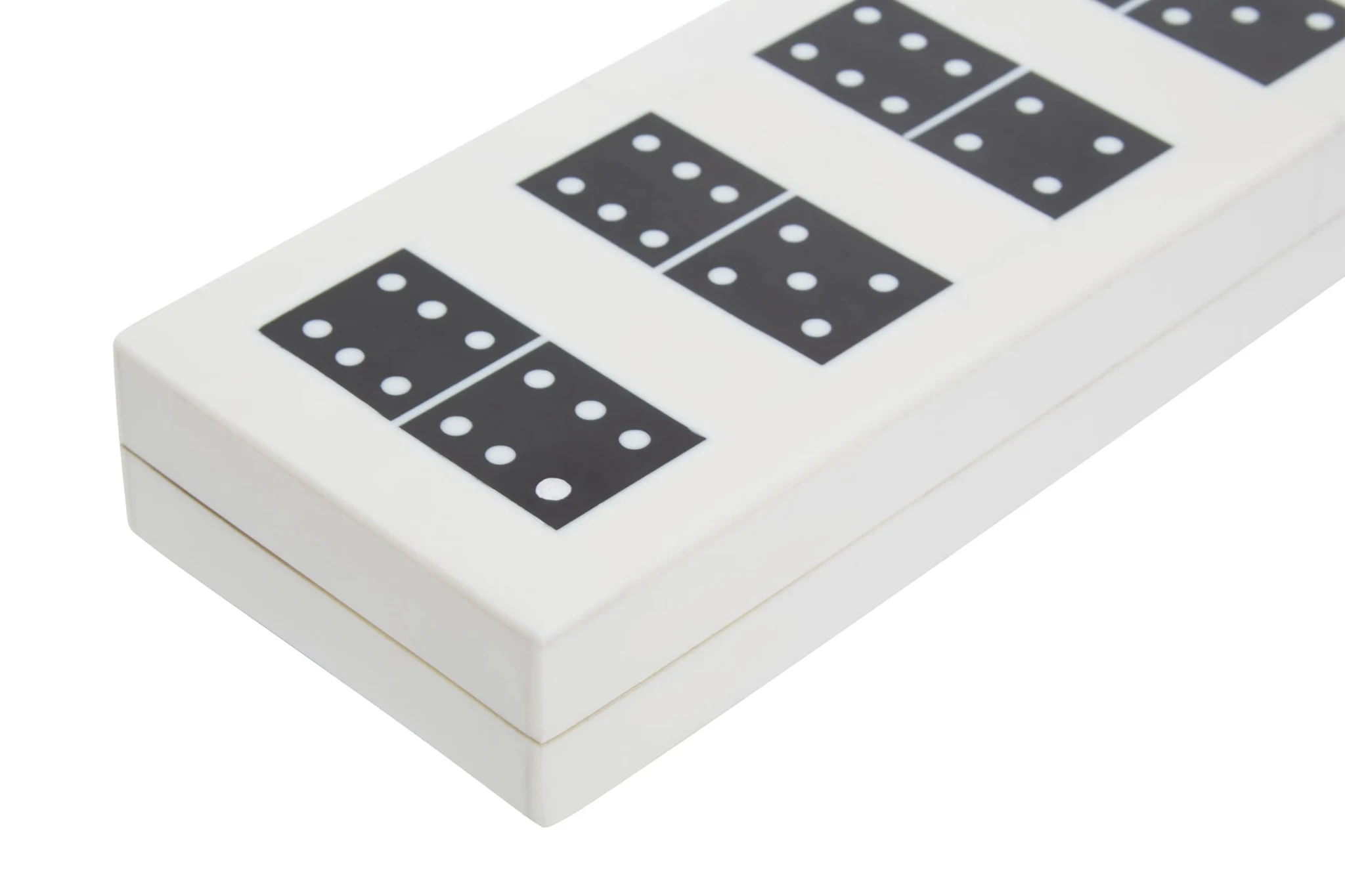 Churchill Games White and Black Finish Domino Box - Decorative, photo 5 of 7
