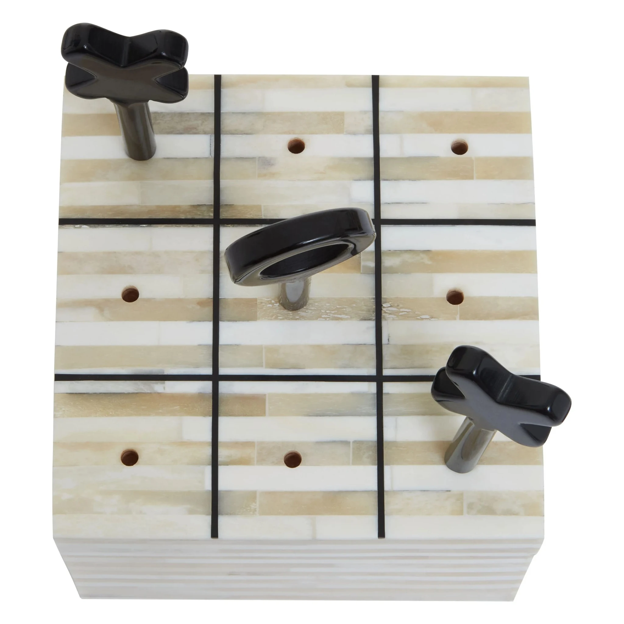 Churchill Games Cream and Black Bone Noughts & Crosses - Decorative, photo 4 of 8