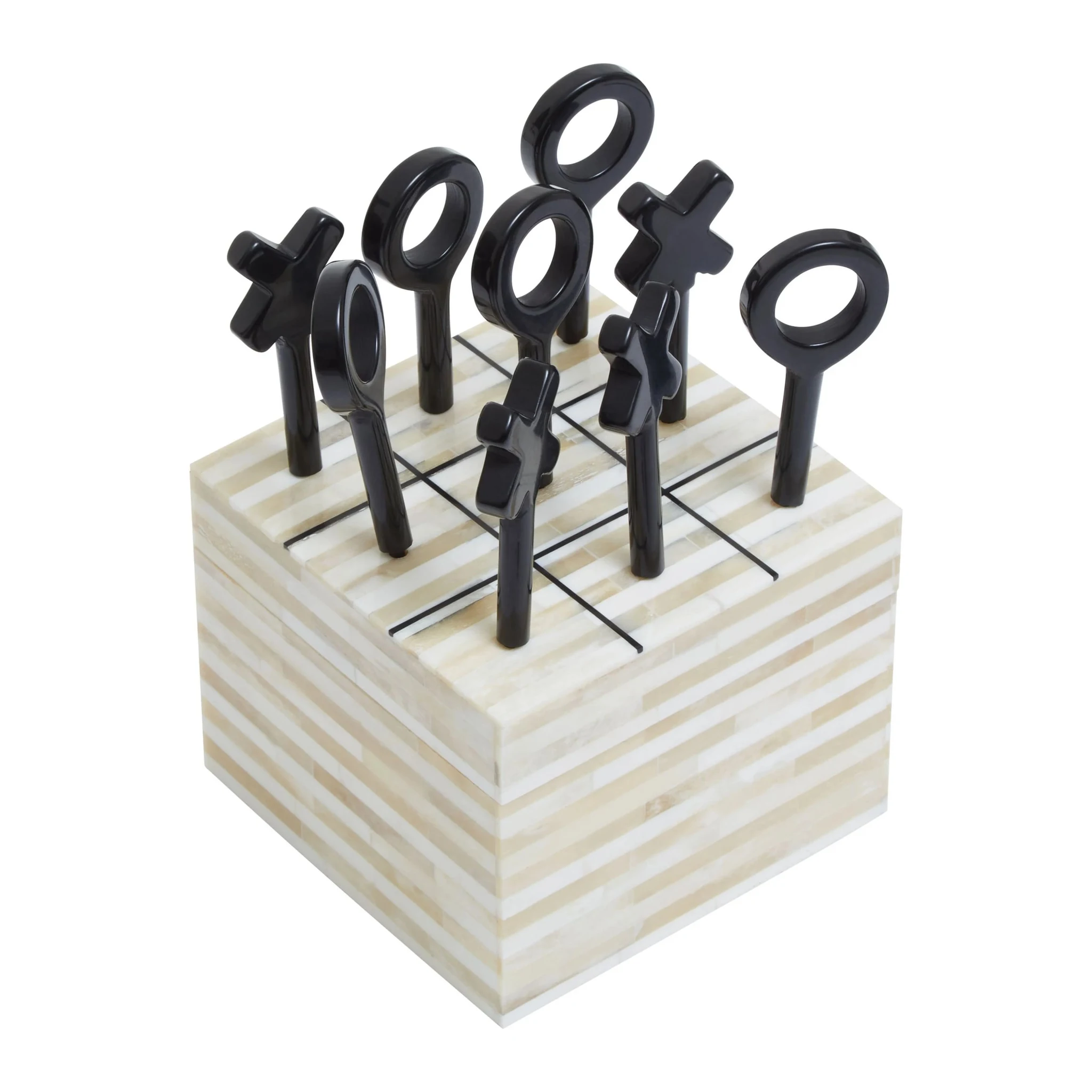 Churchill Games Cream and Black Bone Noughts & Crosses - Decorative, photo 2 of 8