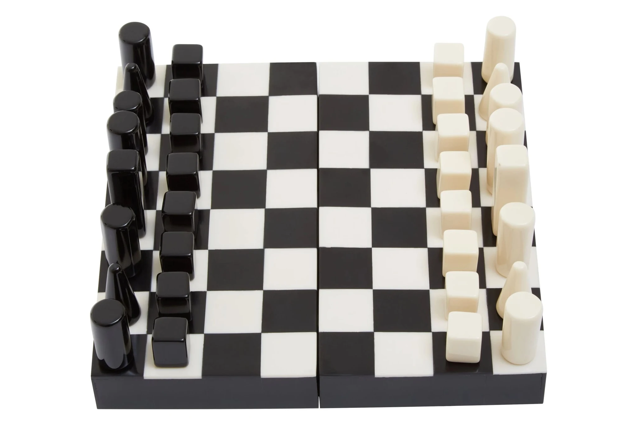 Churchill Games Small Black and White Foldable Chess Set - Decorative, photo 7 of 8