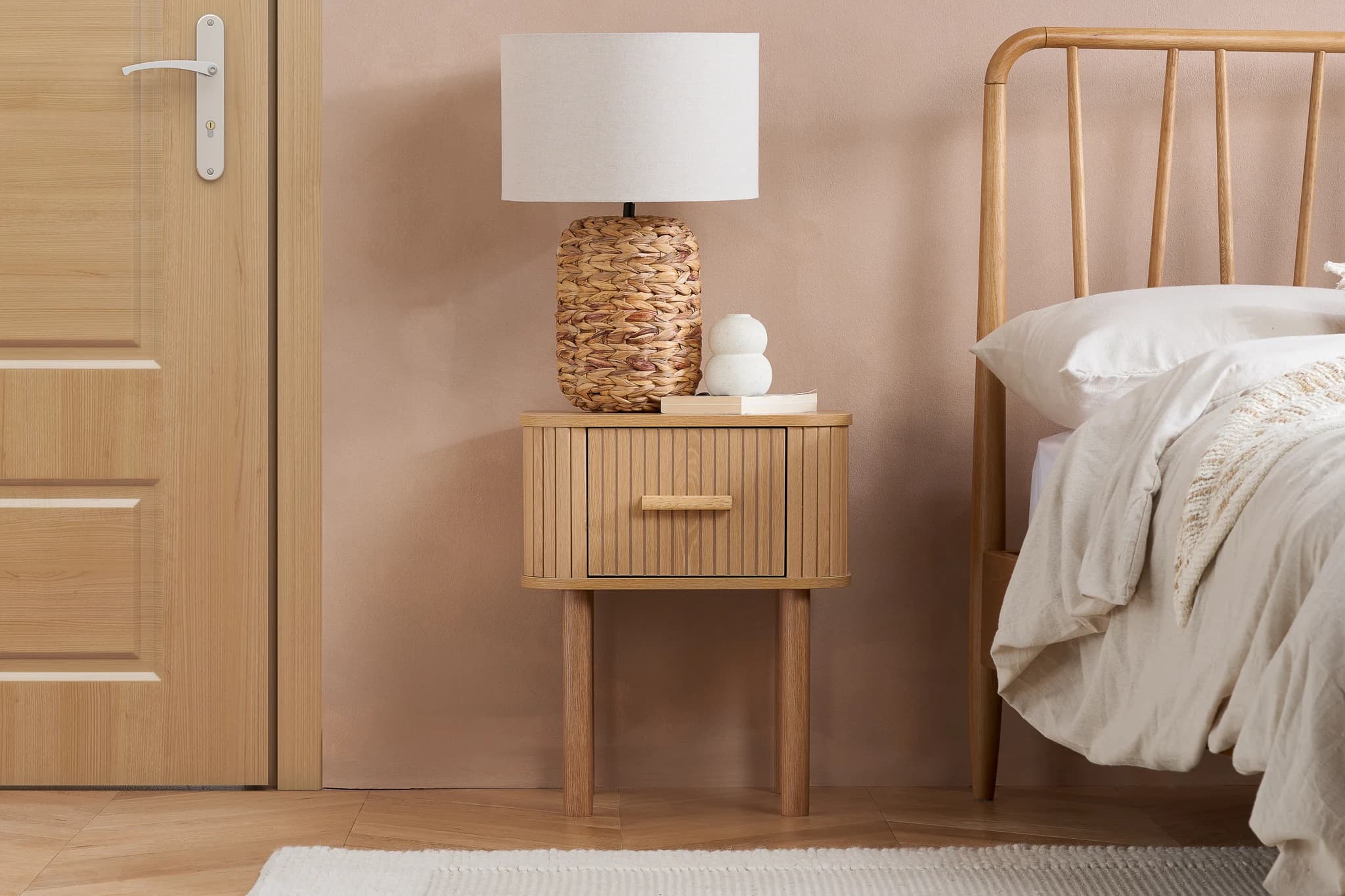 Axel 1 Drawer Fluted Bedside - Bedside tables, photo 7 of 10