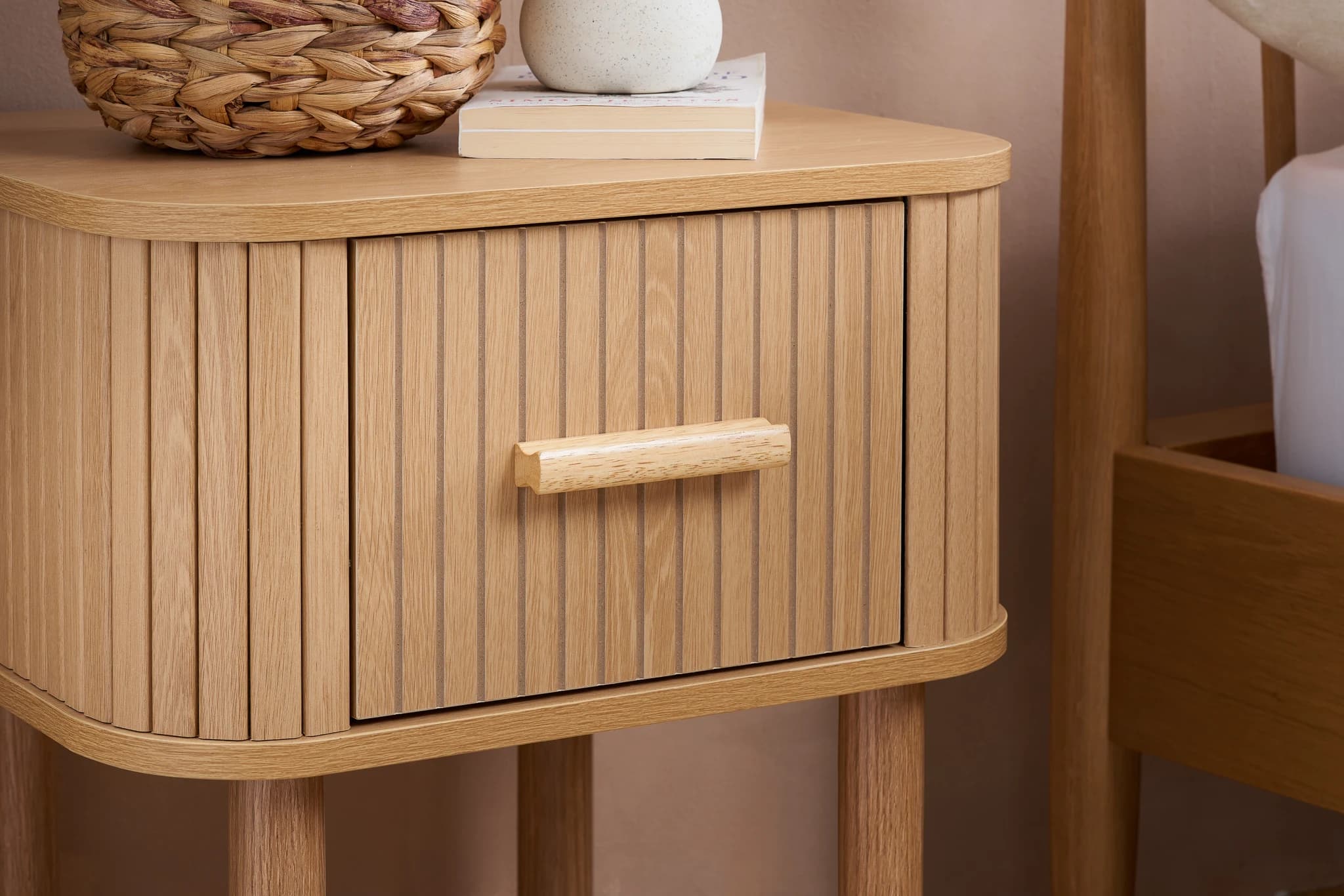 Axel 1 Drawer Fluted Bedside - Bedside tables, photo 8 of 10