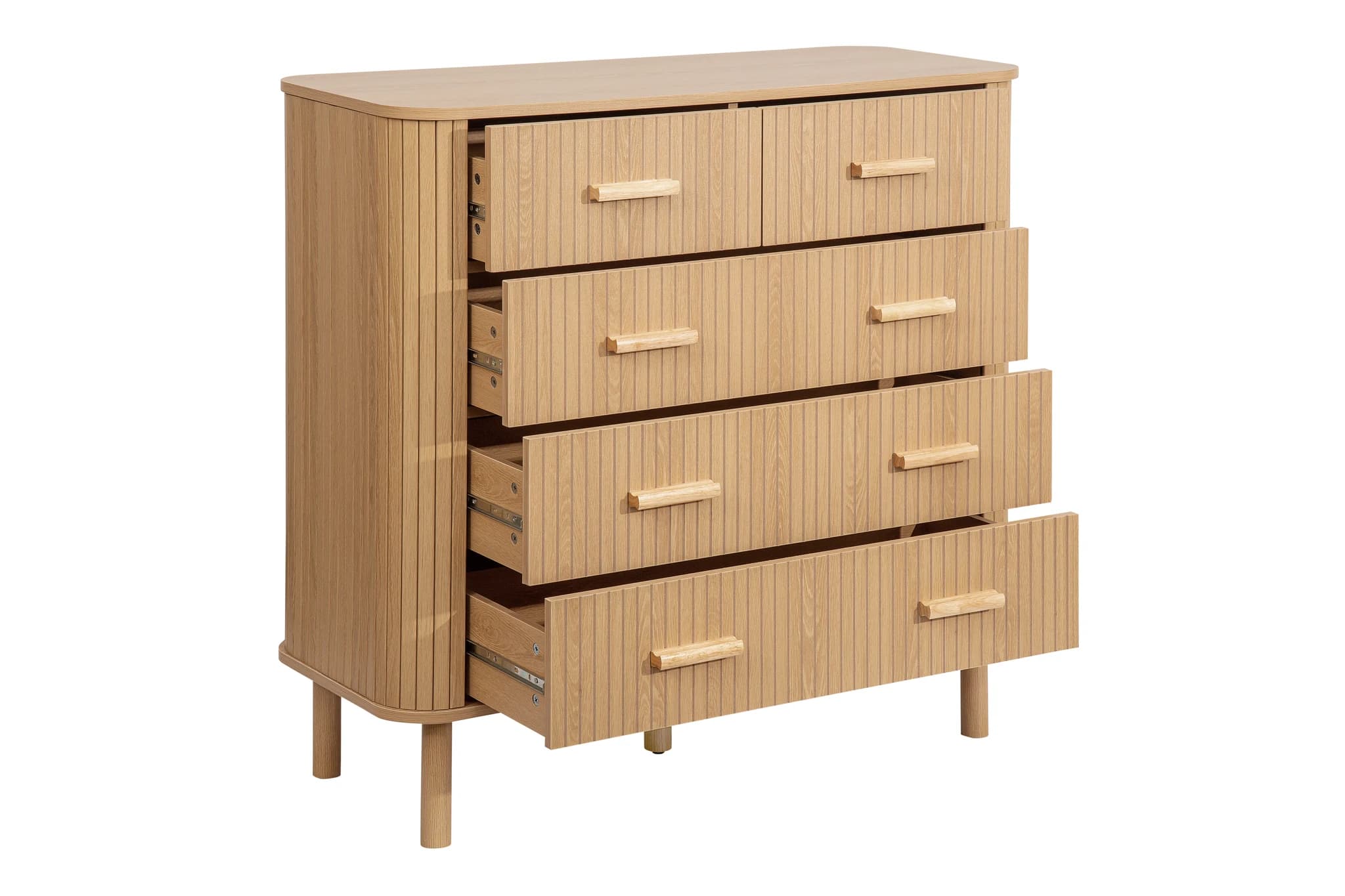 Axel 5 Drawer Fluted Chest - Chests of drawers, photo 4 of 10