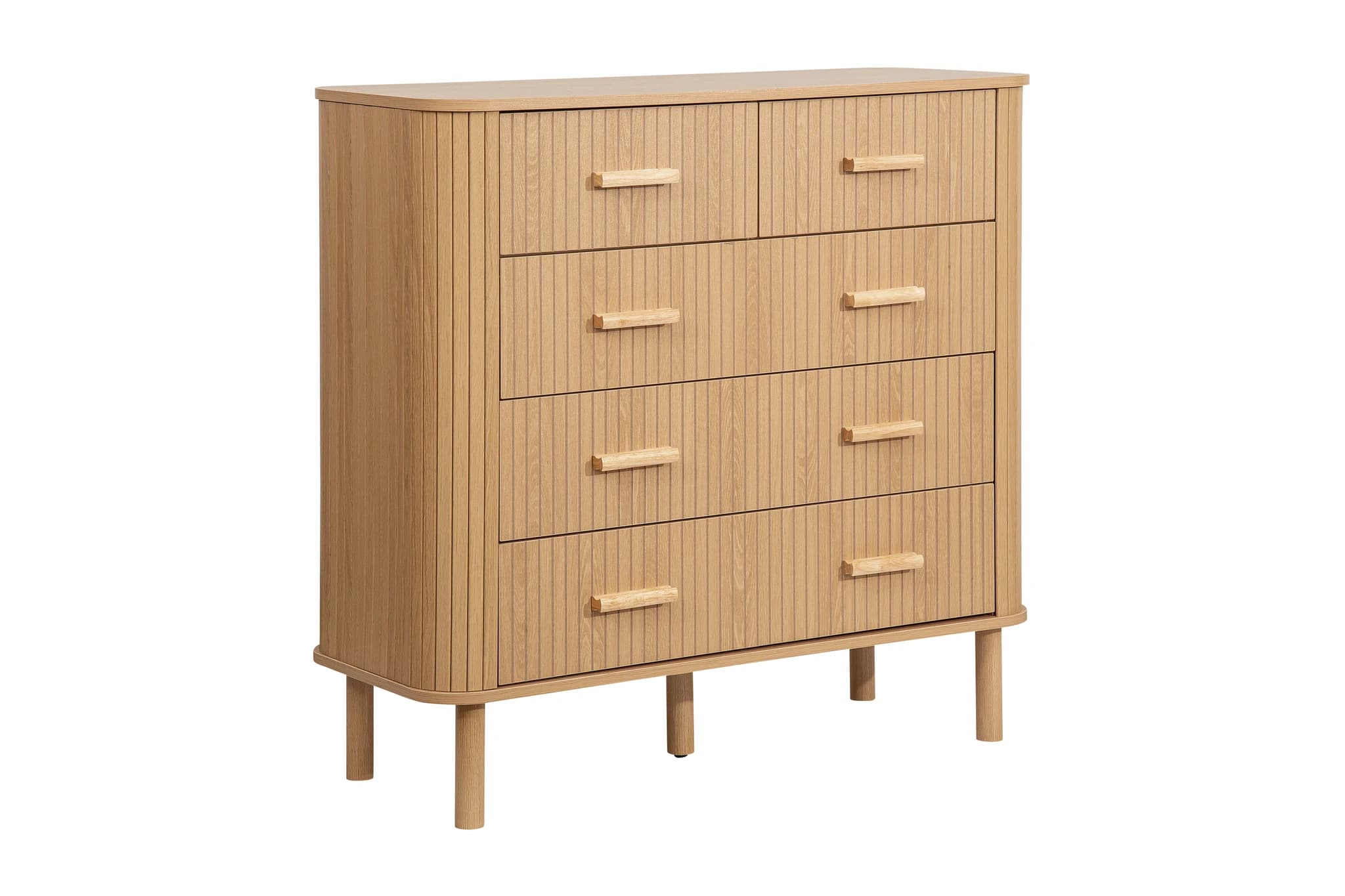Axel 5 Drawer Fluted Chest - Chests of drawers, photo 3 of 10