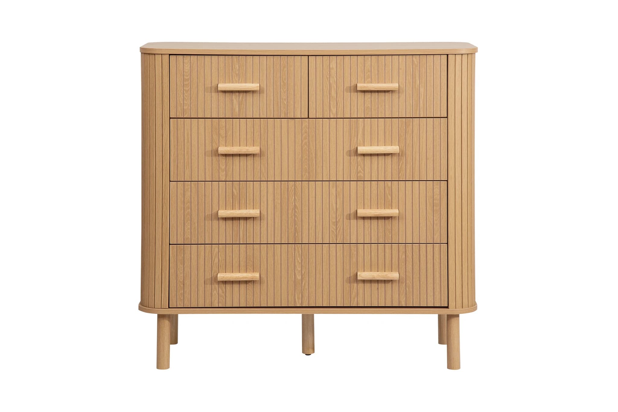 Axel 5 Drawer Fluted Chest - Chests of drawers, photo 5 of 10