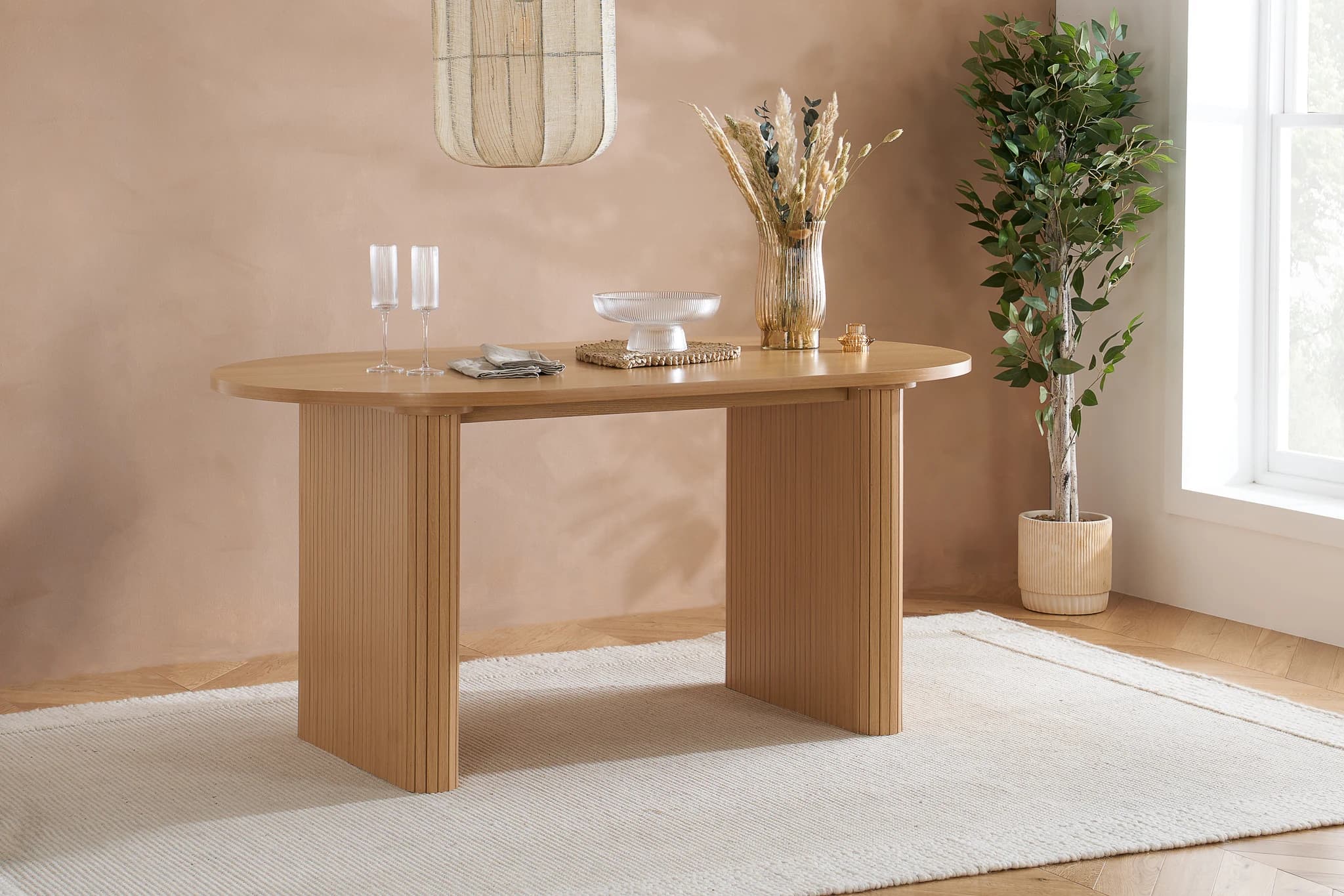 Axel Oval Fluted Dining Table - Dining tables, photo 2 of 10