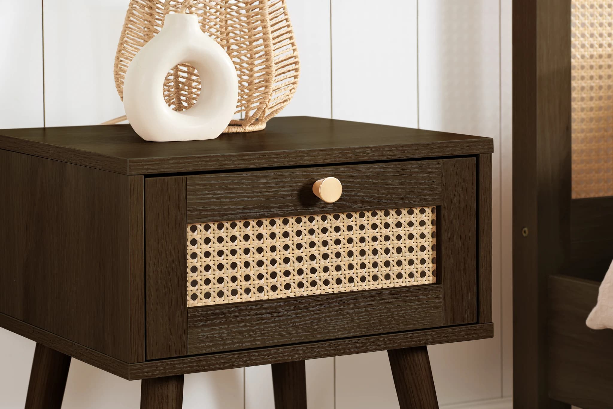 Croxley 1 Drawer Rattan Bedside - Bedside tables, photo 9 of 10