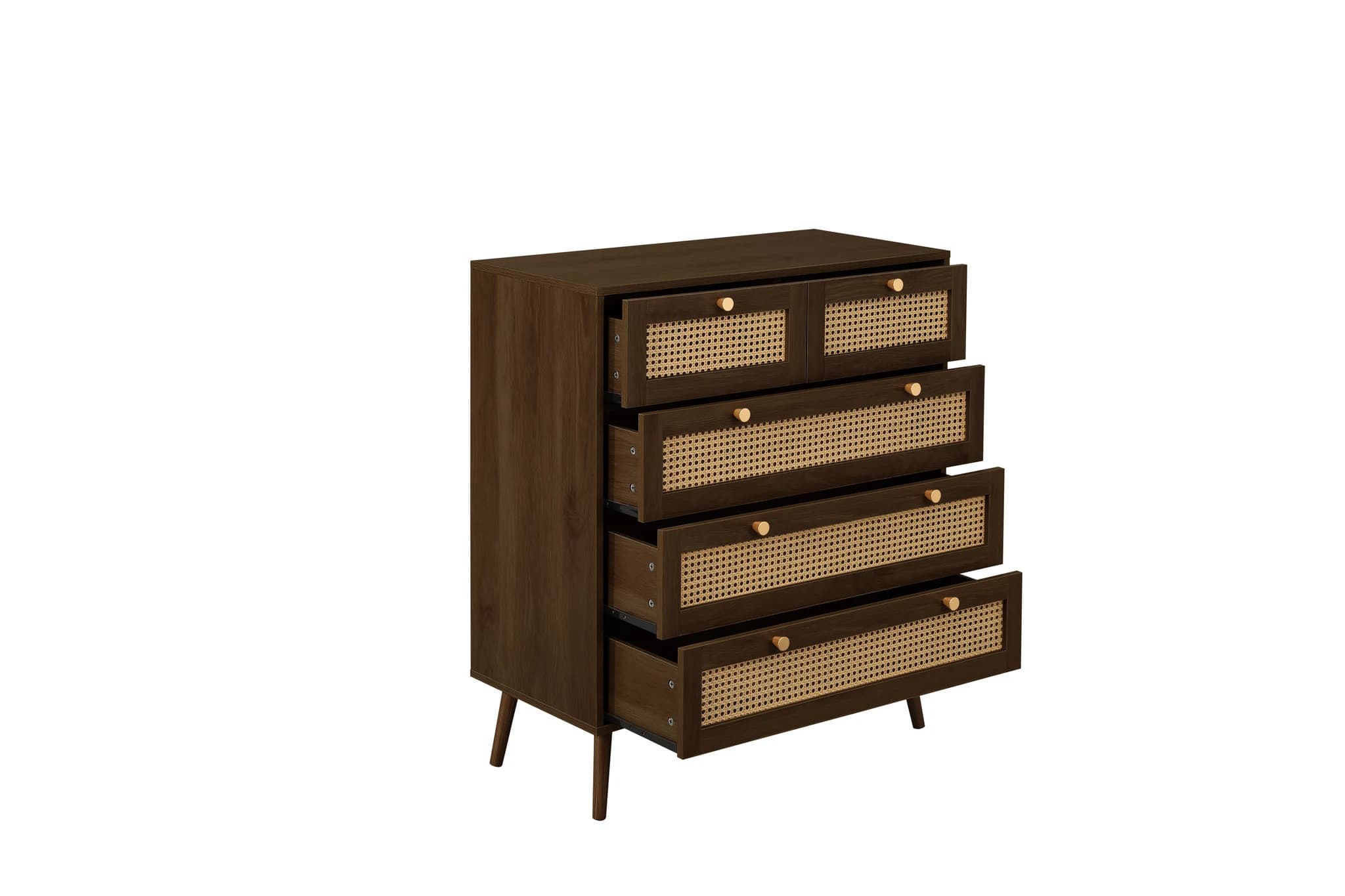 Croxley 5 Drawer Rattan Chest - Chests of drawers, photo 5 of 10