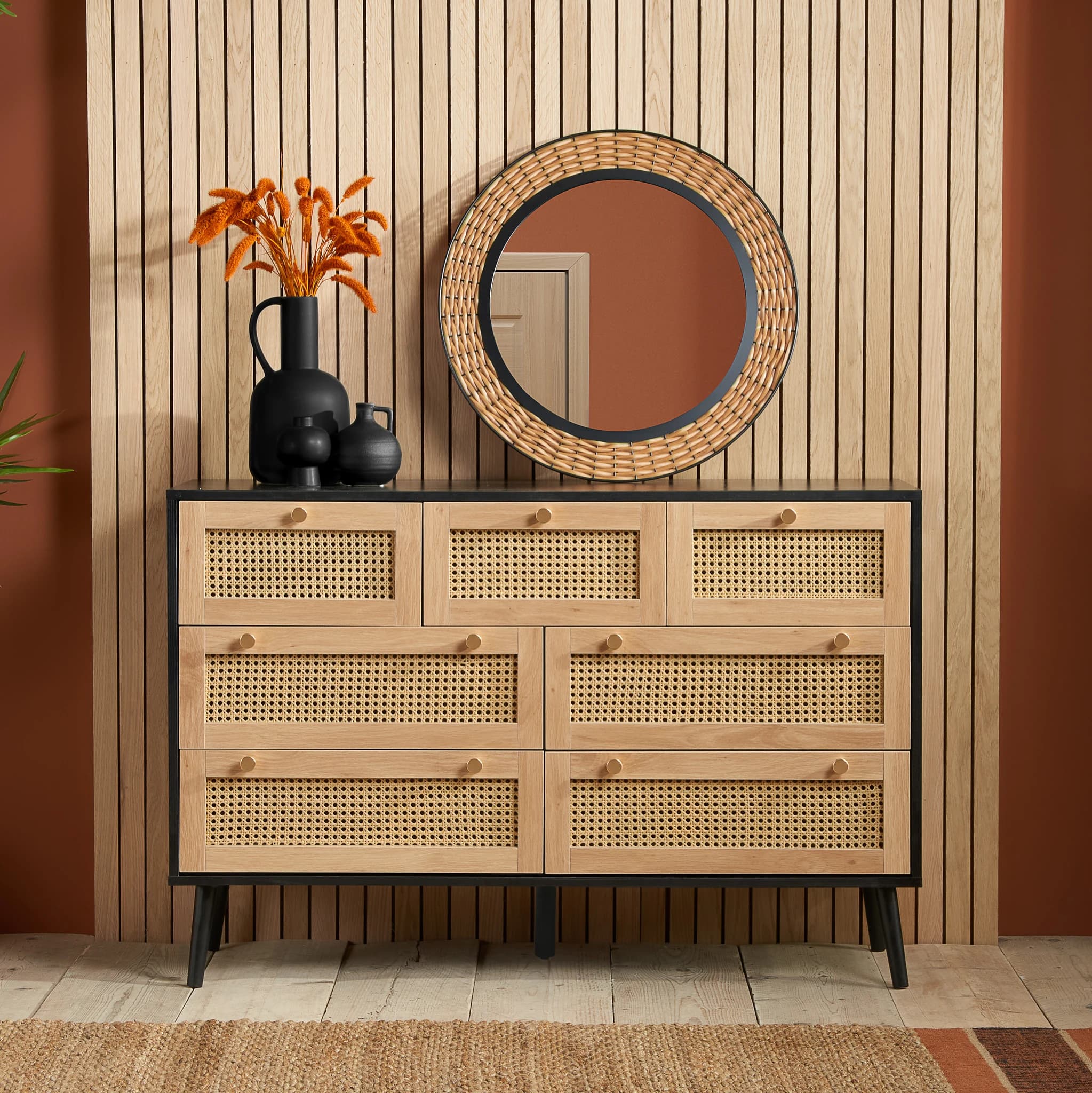Croxley 7 Drawer Rattan Chest - Chests of drawers, photo 2 of 10
