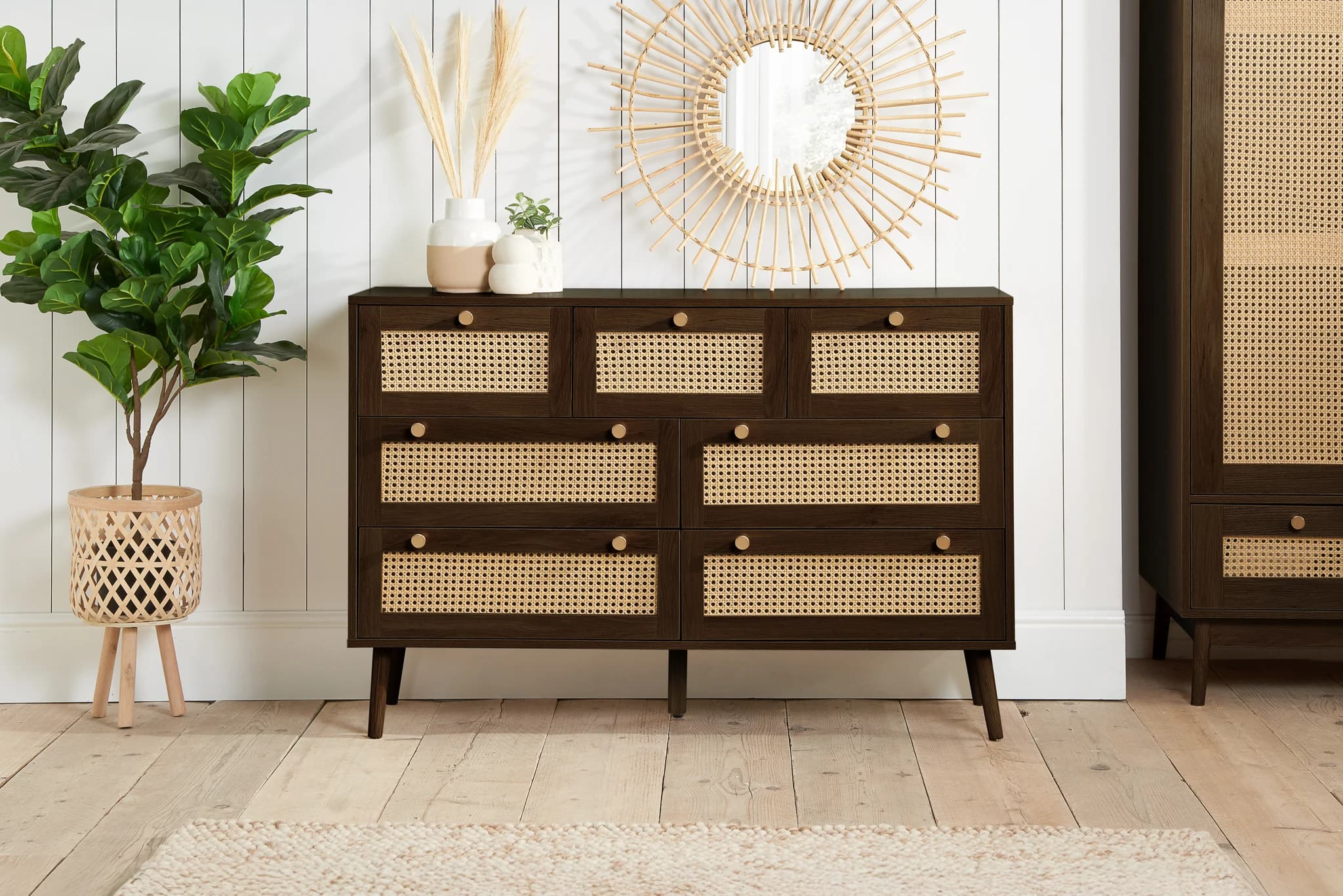 Croxley 7 Drawer Rattan Chest - Chests of drawers, photo 2 of 10