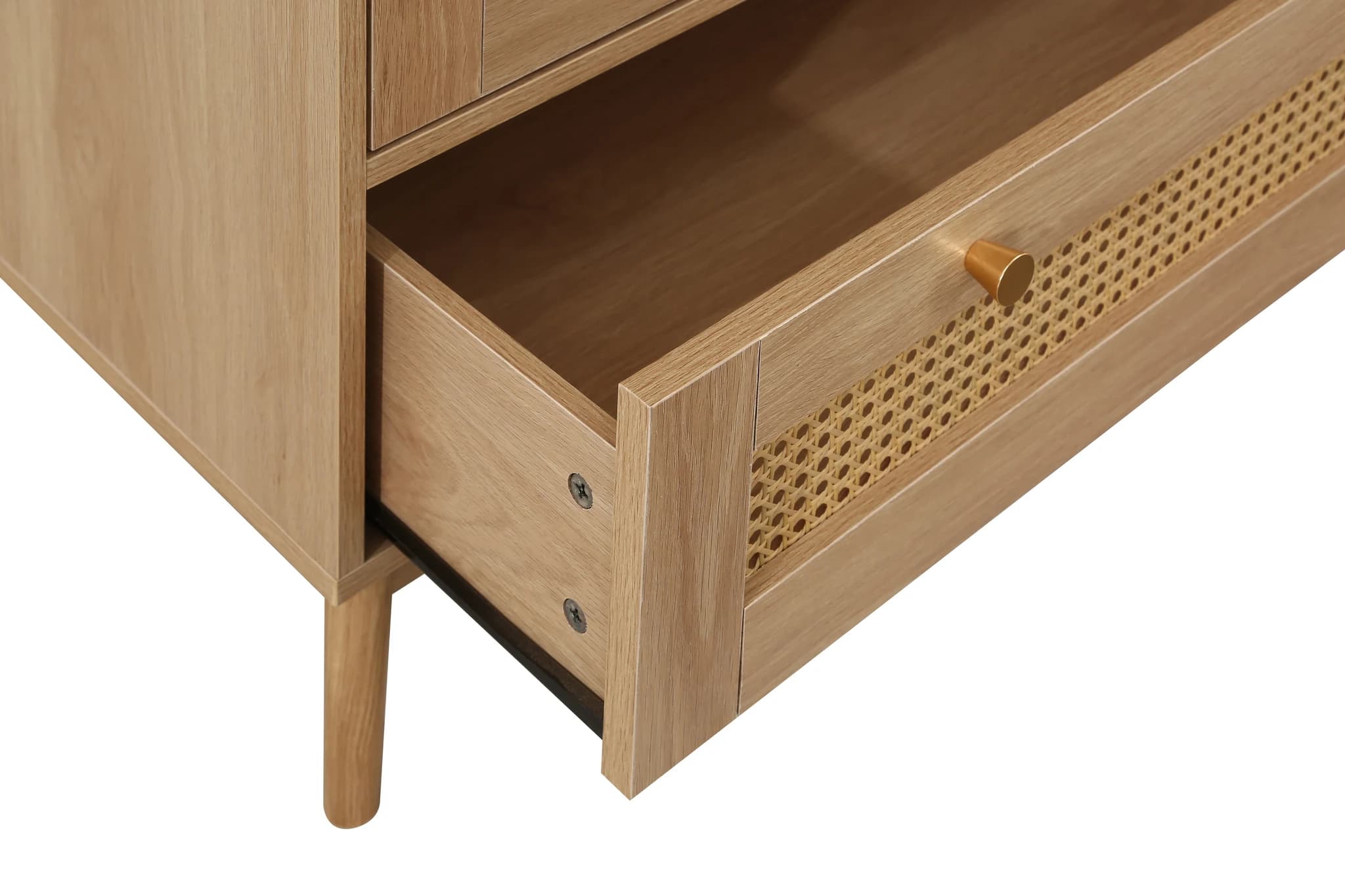 Croxley 2 Door 1 Drawer Rattan Wardrobe - Wardrobes, photo 8 of 10