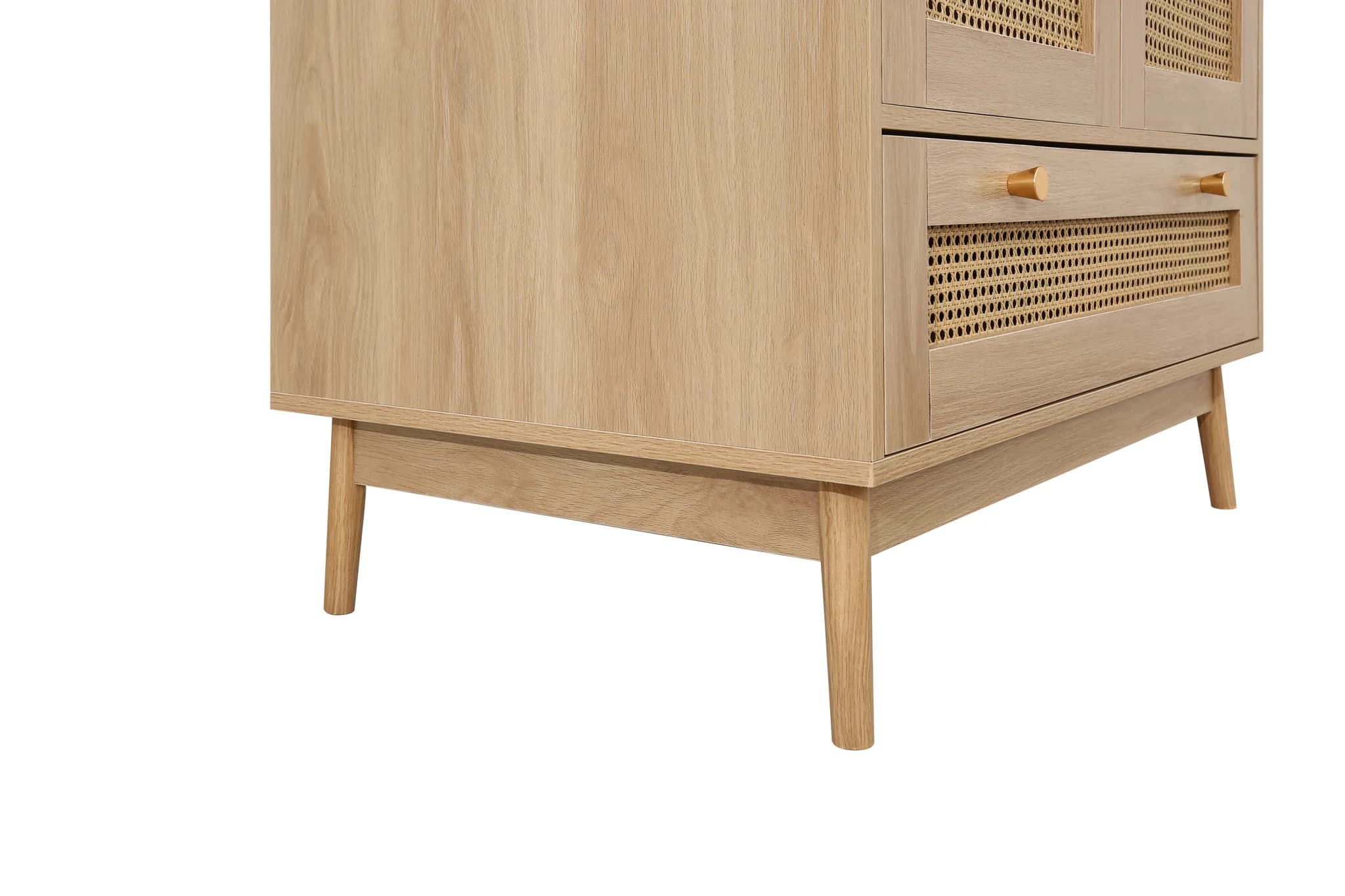 Croxley 2 Door 1 Drawer Rattan Wardrobe - Wardrobes, photo 9 of 10