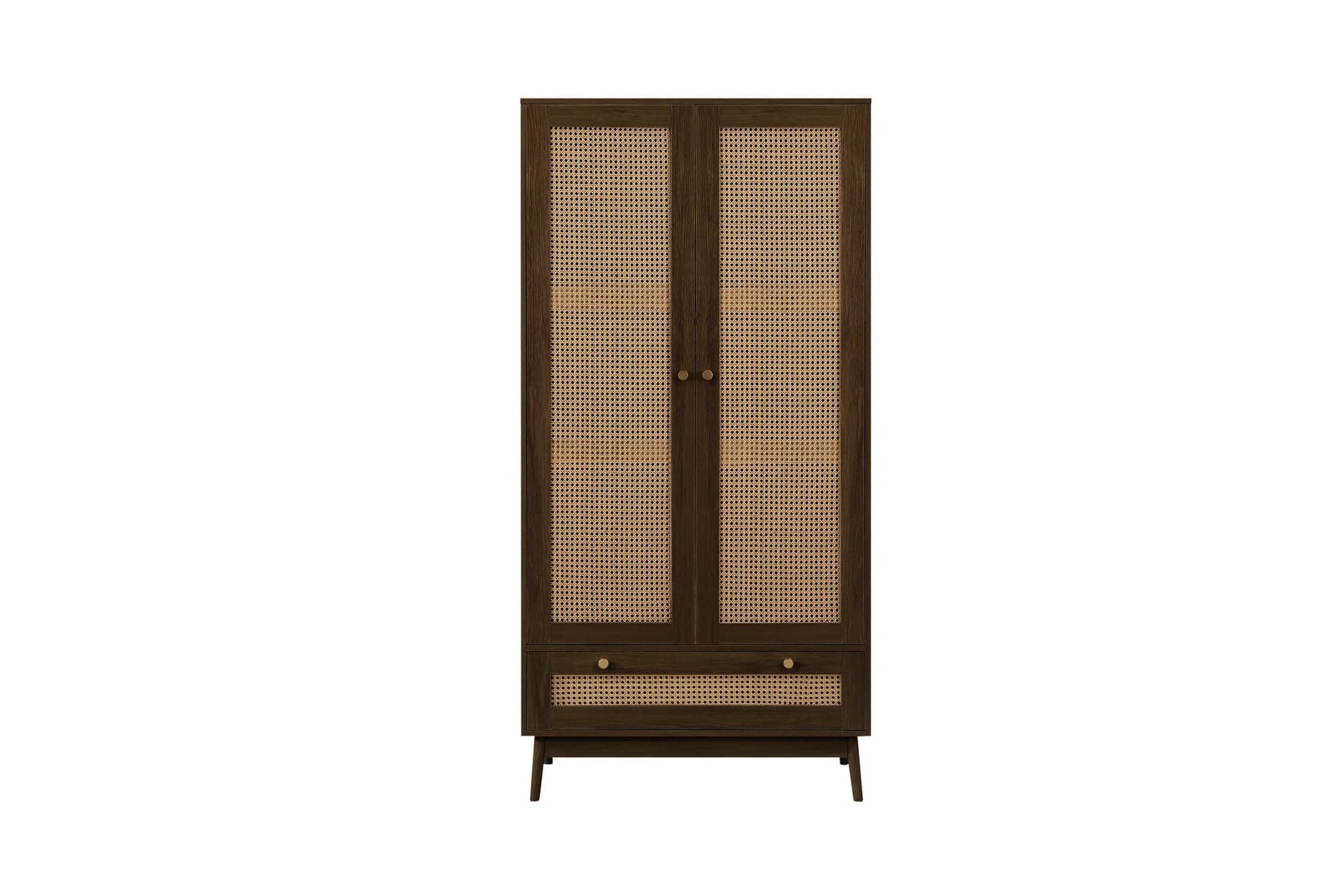 Croxley 2 Door 1 Drawer Rattan Wardrobe - Wardrobes, photo 4 of 10