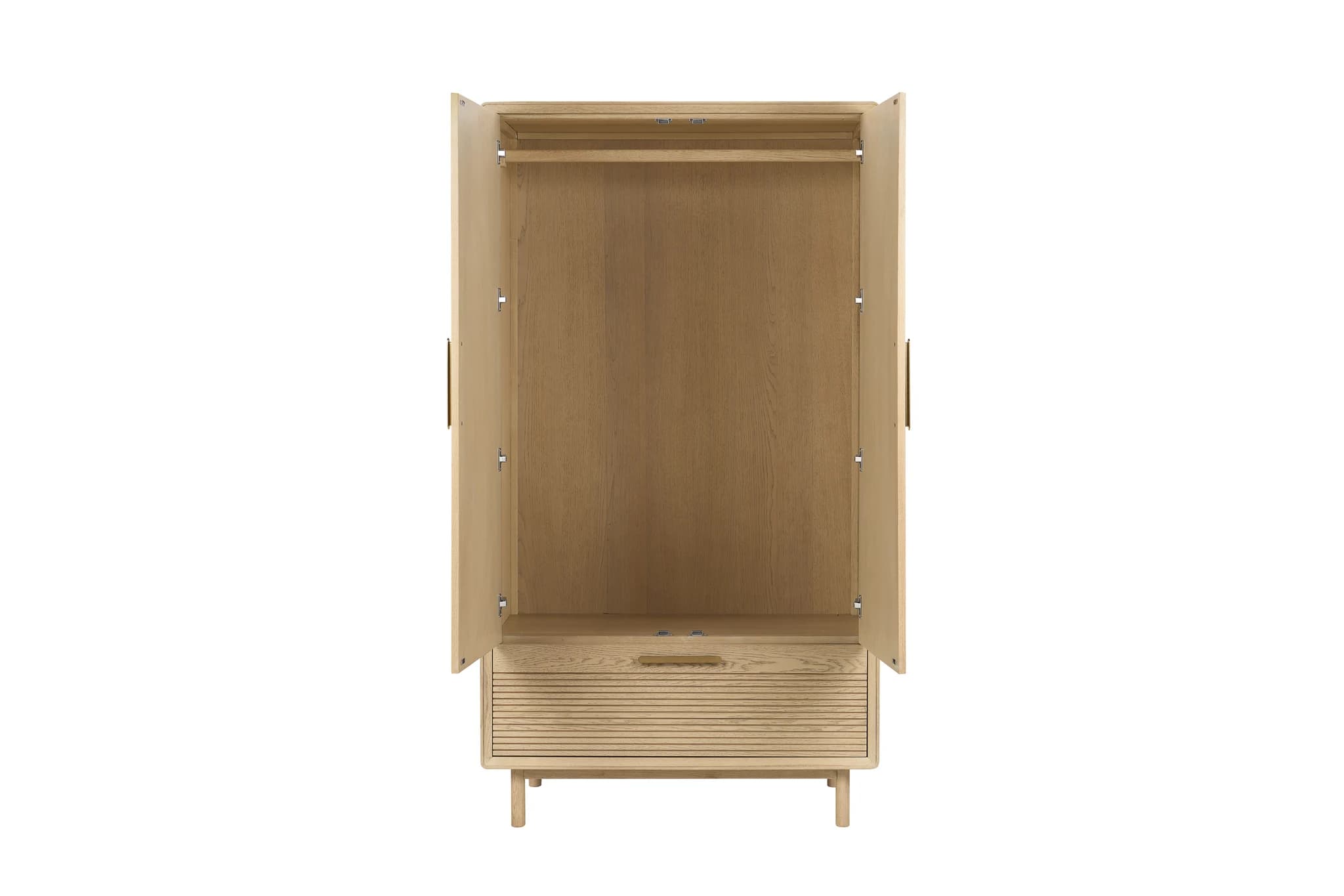 Harper 2 Door 1 Drawer Wardrobe - Wardrobes, photo 3 of 3