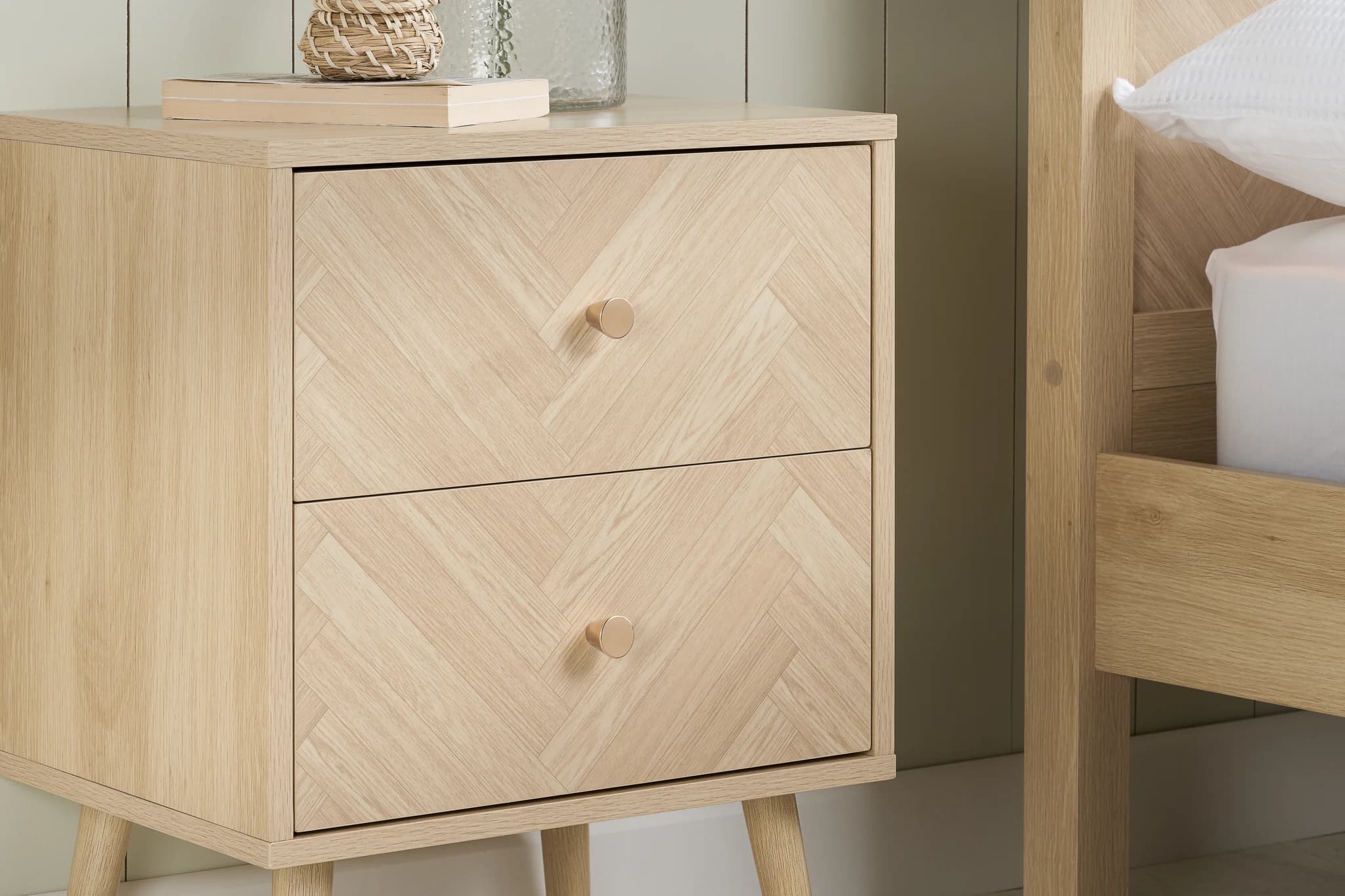 Herringford 2 Drawer Bedside - Bedside tables, photo 8 of 10
