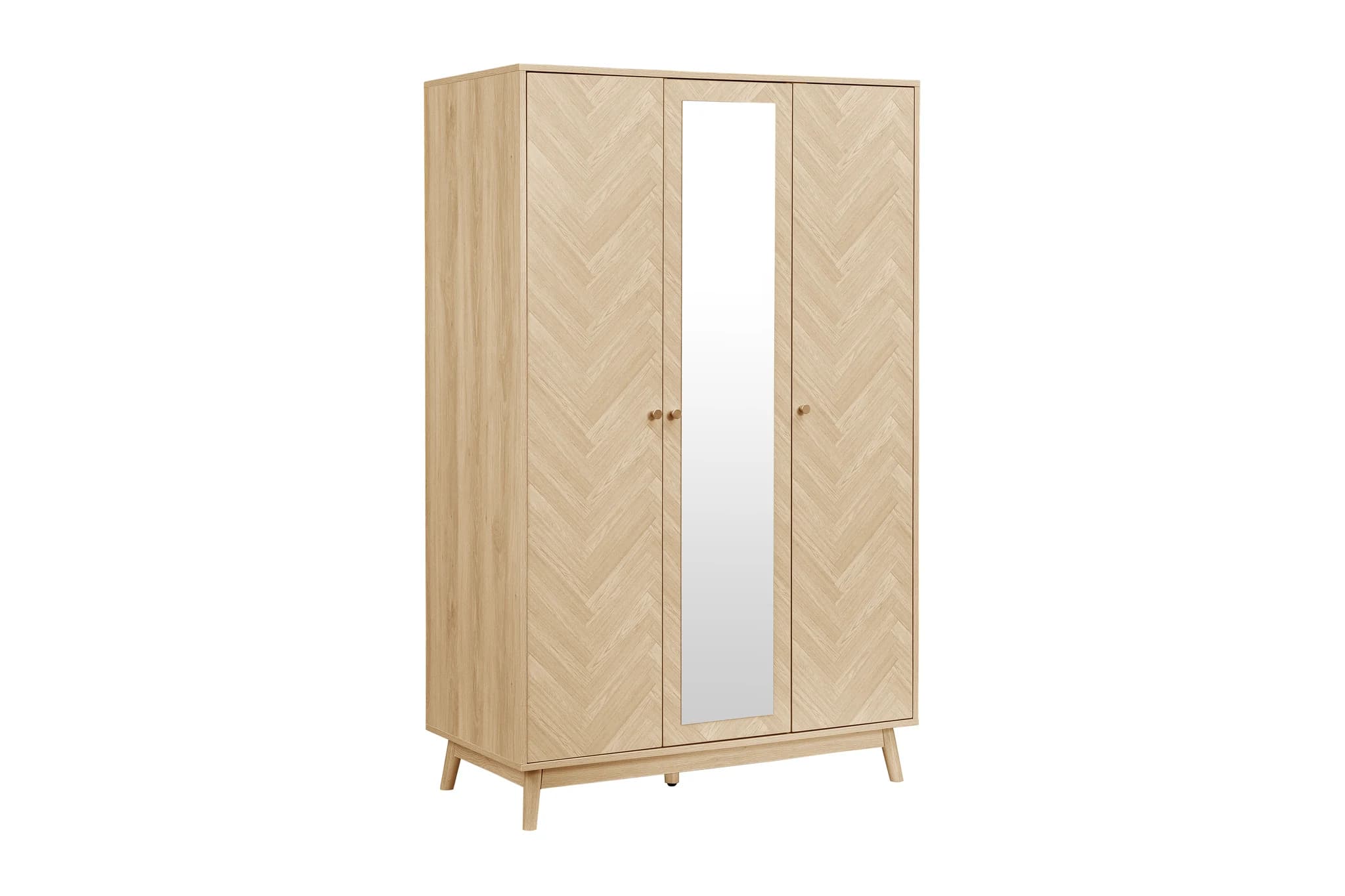 Herringford 3 Door Wardrobe With Mirror - Wardrobes, photo 3 of 10